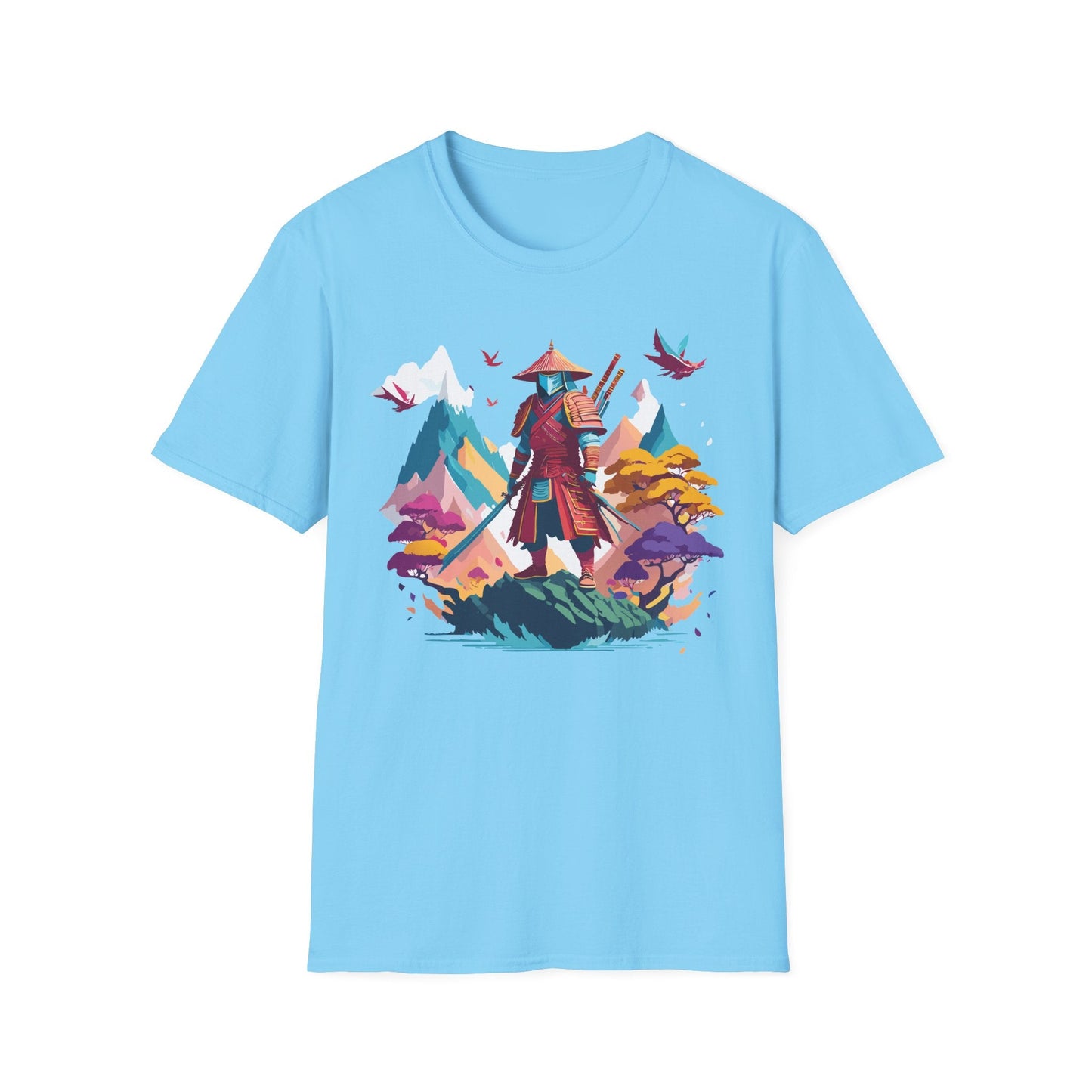 Samurai Shirt Unisex Samurai Tee Short Sleeve Gildan Softstyle 64000 100 Percent Ring Spun Cotton
