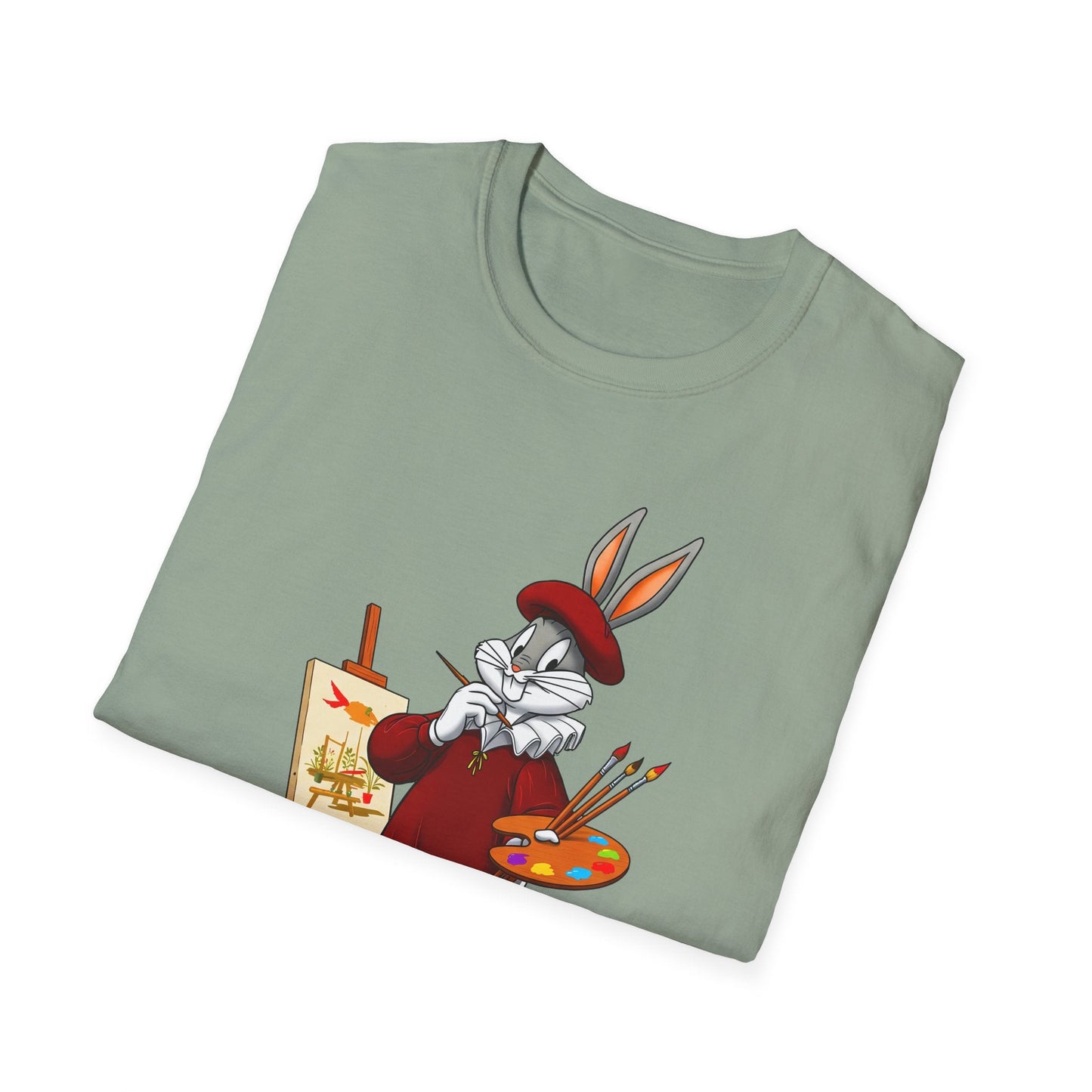 Cartoon Bunny Graphic Unisex Cotton Animal Animation Artwork Design Tee 8