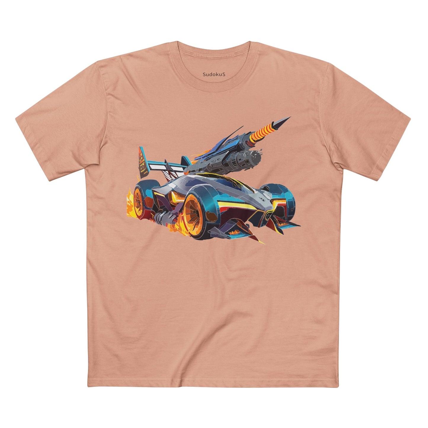 Car Graphic Unisex 100 Cotton Staple Tee 5