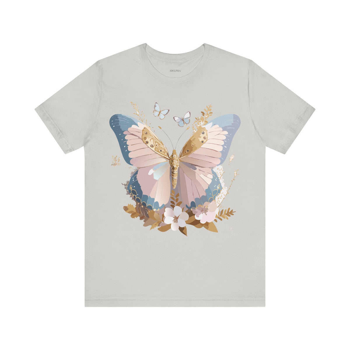 Butterfly Graphic Unisex Cotton Bella+Canvas Tee with Art Design n04