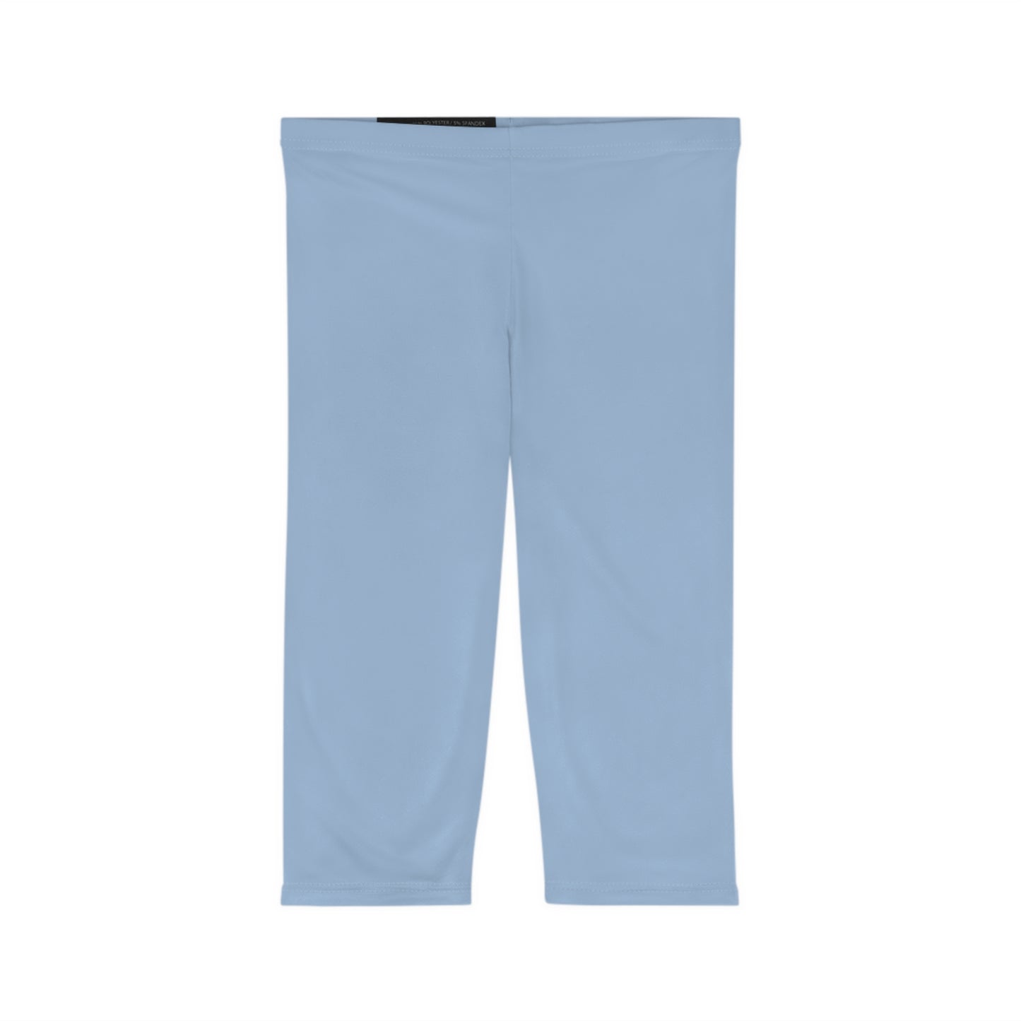 Hope Blue Color Women's Brushed Suede Poly Span Casual Capri Leggings XS-2XL
