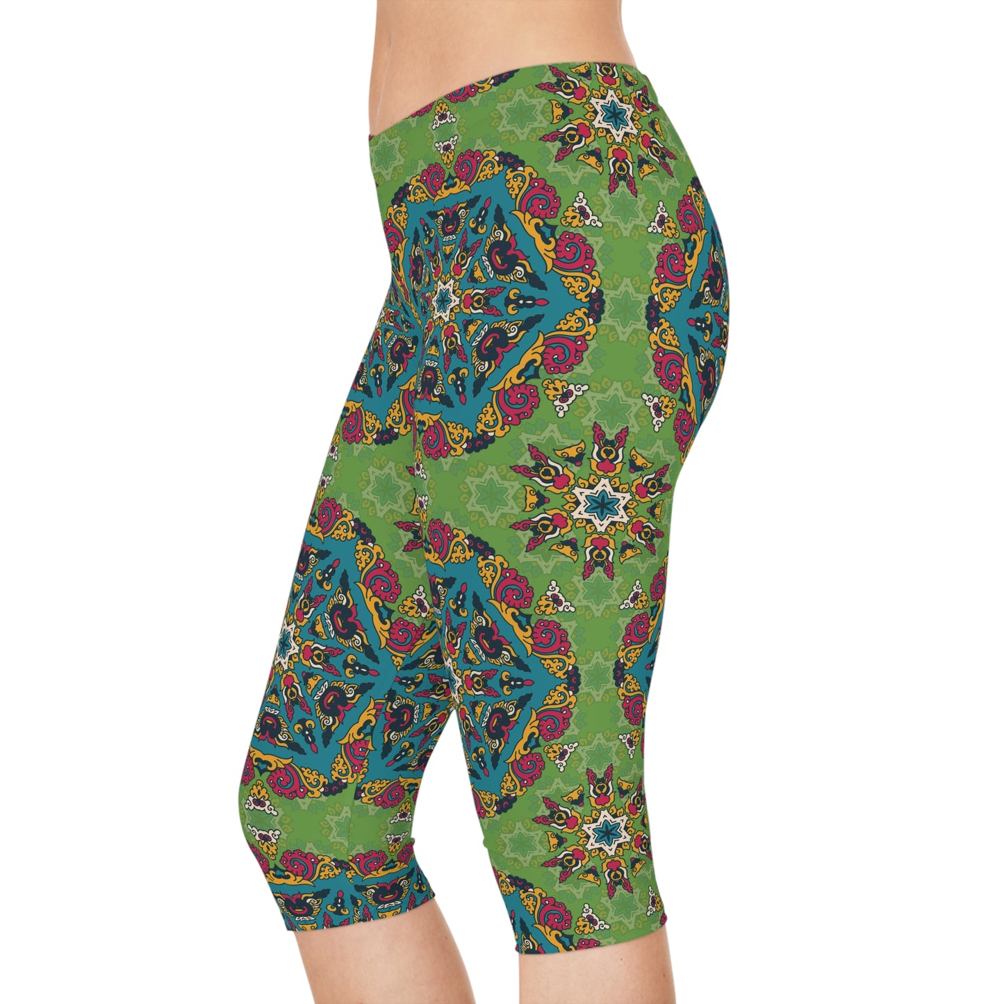 Capri leggings with traditional print