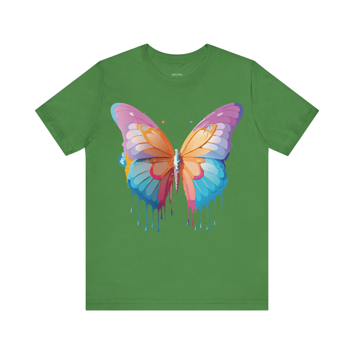 Butterfly Graphic Unisex Cotton Bella+Canvas Tee with Art Design n96
