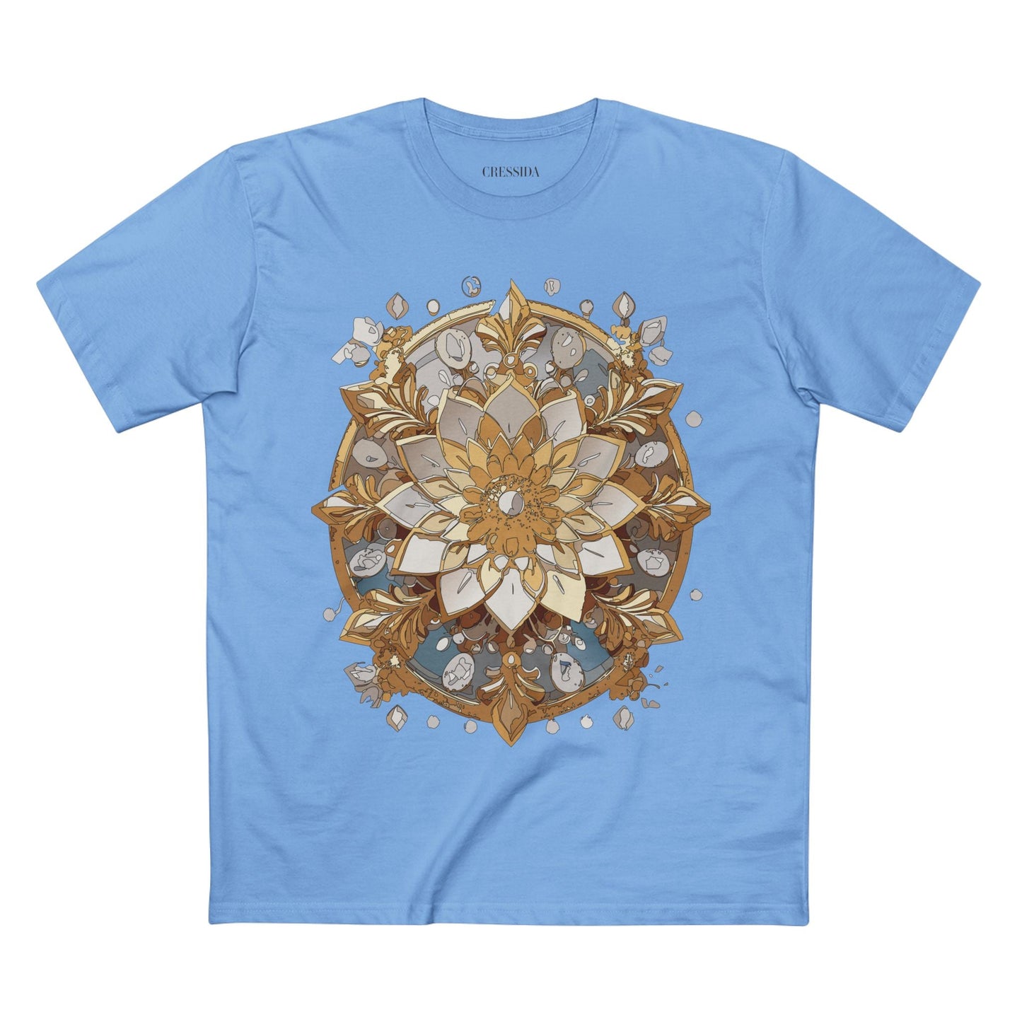 Floral Graphic T-Shirt Unisex 100 Cotton Art Design with Antique Flowers Tee 21
