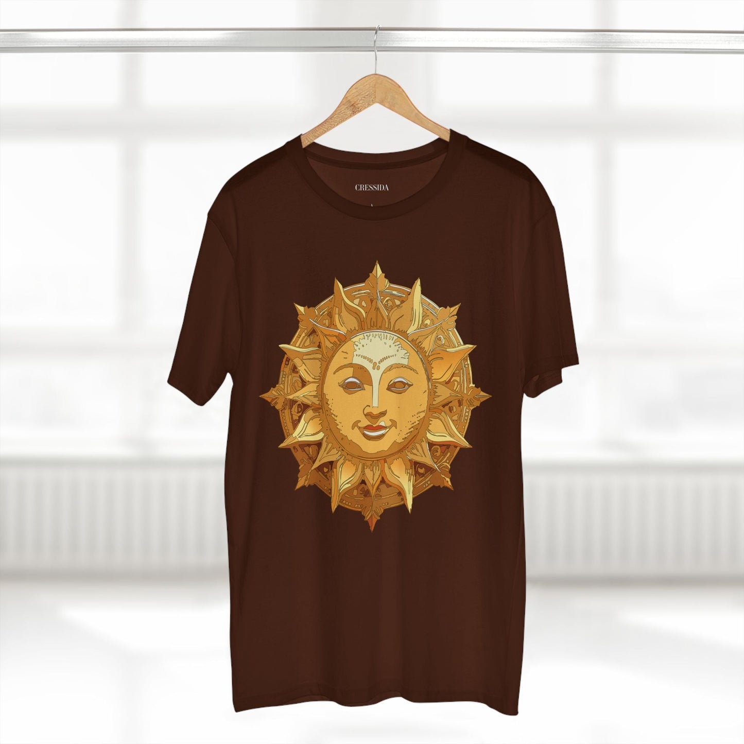 Gold Sun Graphic Unisex 100 Cotton T-Shirt with Golden Art Design 22