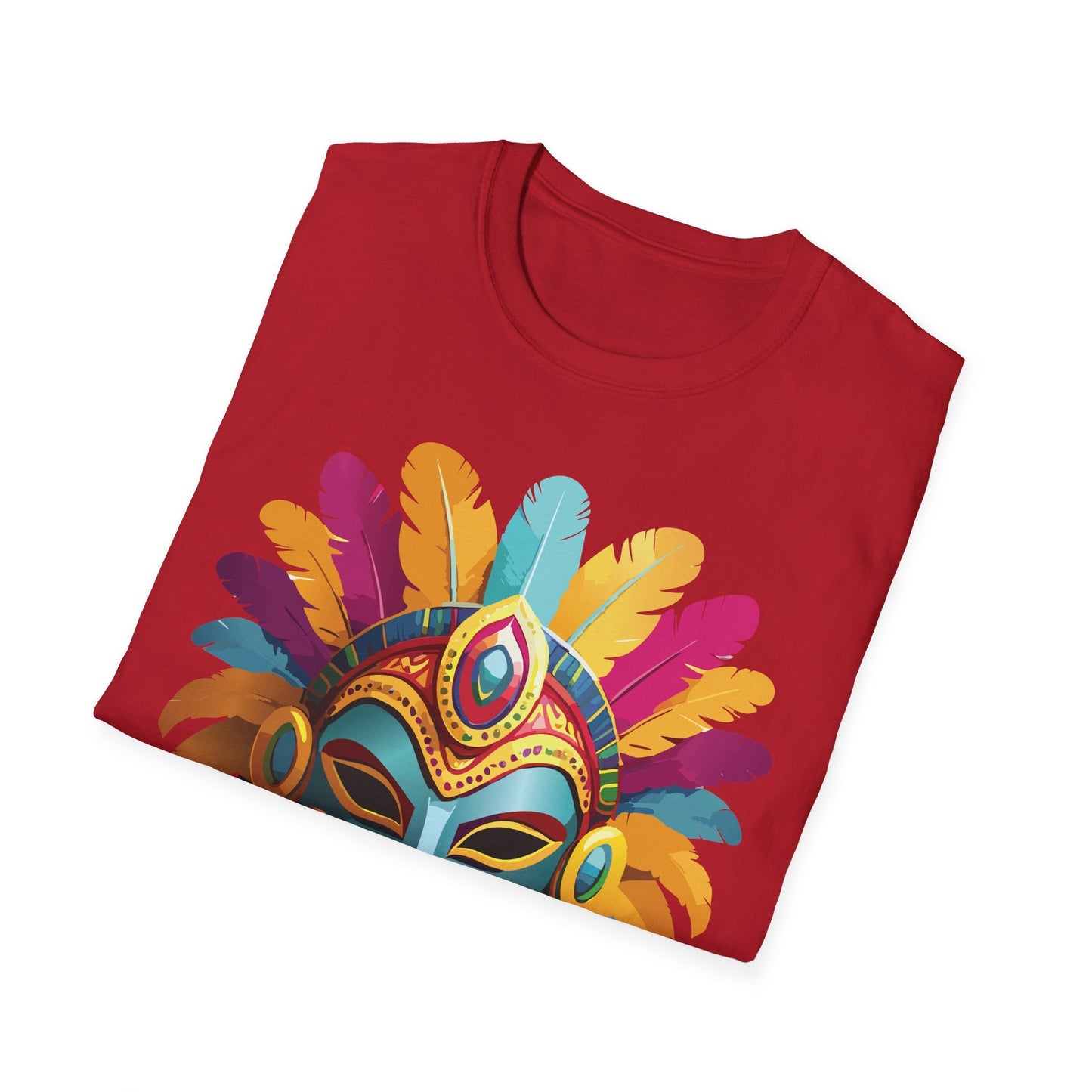 Mask Graphic Unisex Cotton Masquerade Design Artwork Tee 26
