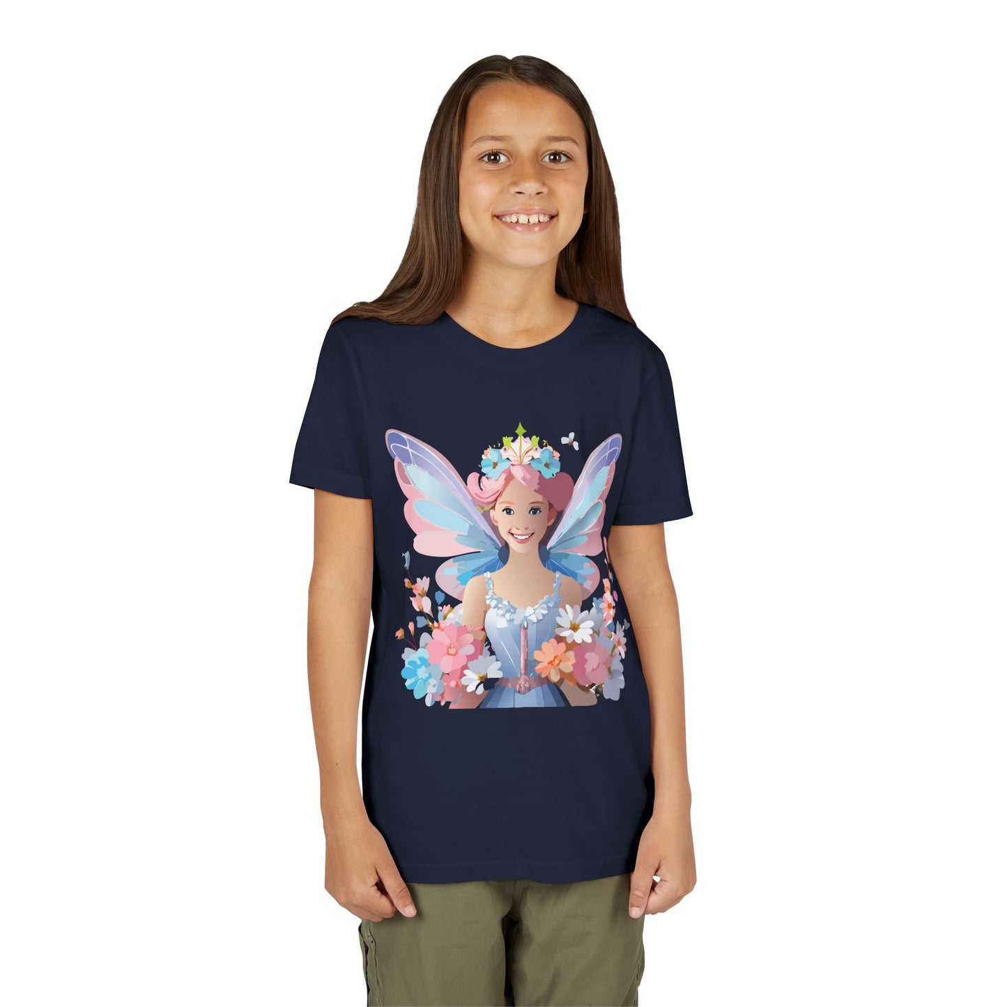 Enchanting Fairy Floral Youth Short Sleeve Tee - Perfect for Spring Celebrations (9-14)