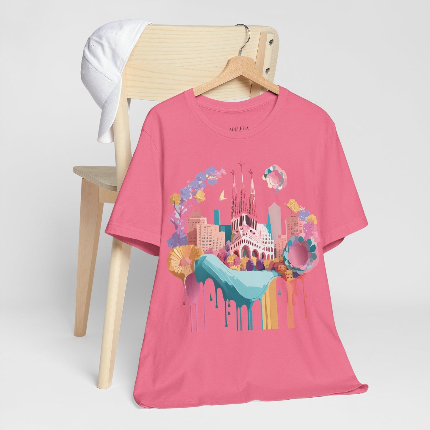 Unisex Graphic Tee Barcelona Design By Adelpha Vintage Artwork Unisex Jersey Short Sleeve Shirt