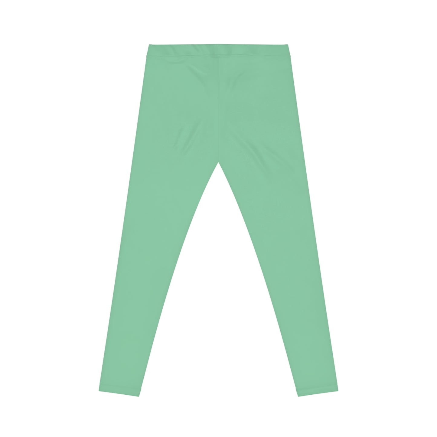 Muted Seaweed Green Color Women's Poly-Span Casual Leggings XS-2XL