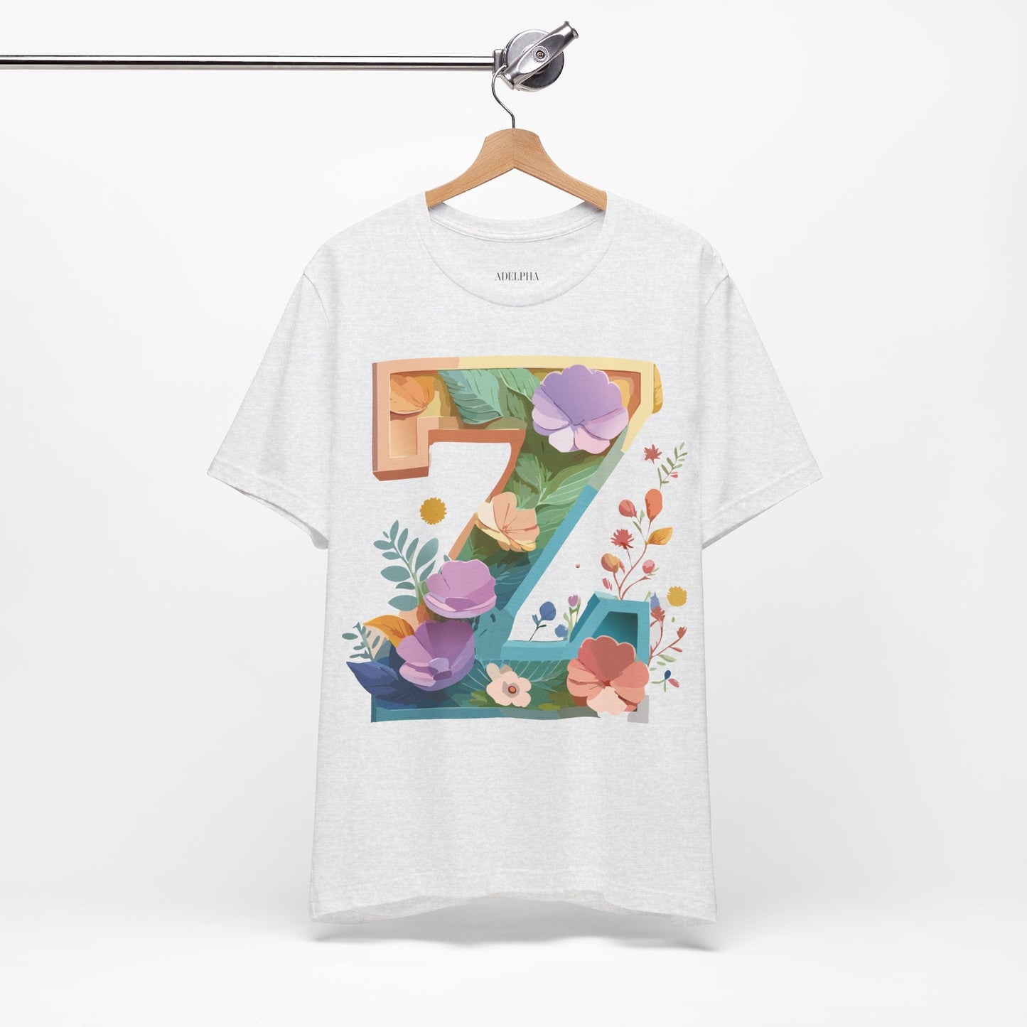 Unisex Letter Z Graphic Tee Premium by Adelpha Vintage Inspired Art Short Sleeve Shirt