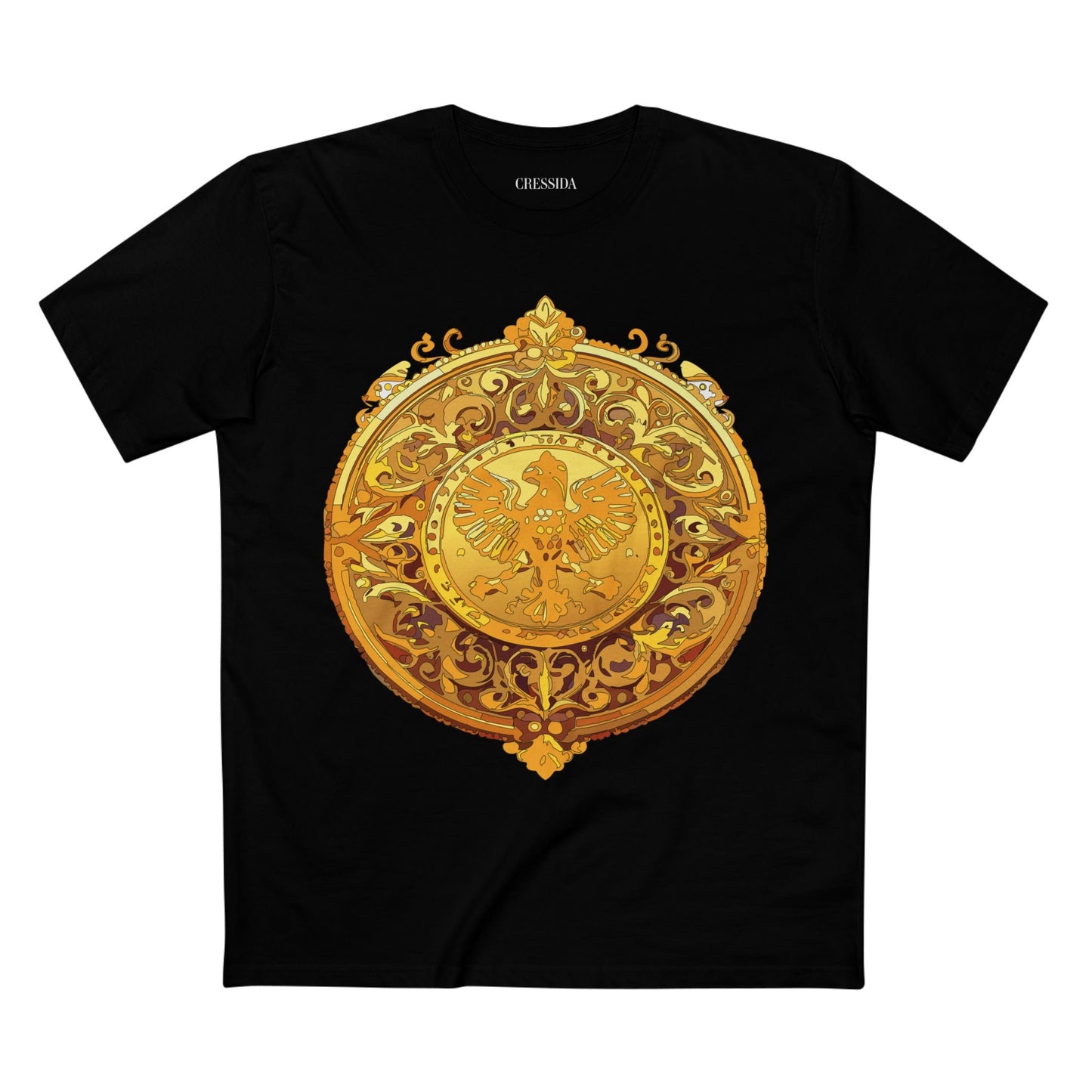 Antique Gold Coin Graphic Design T-Shirt Unisex 100 Cotton With Golden Print Artwork Tee 26