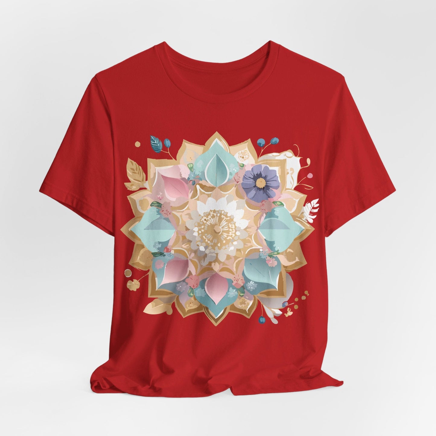 Mandala Graphic Unisex 100 Cotton Vintage Floral Artwork Tee 16