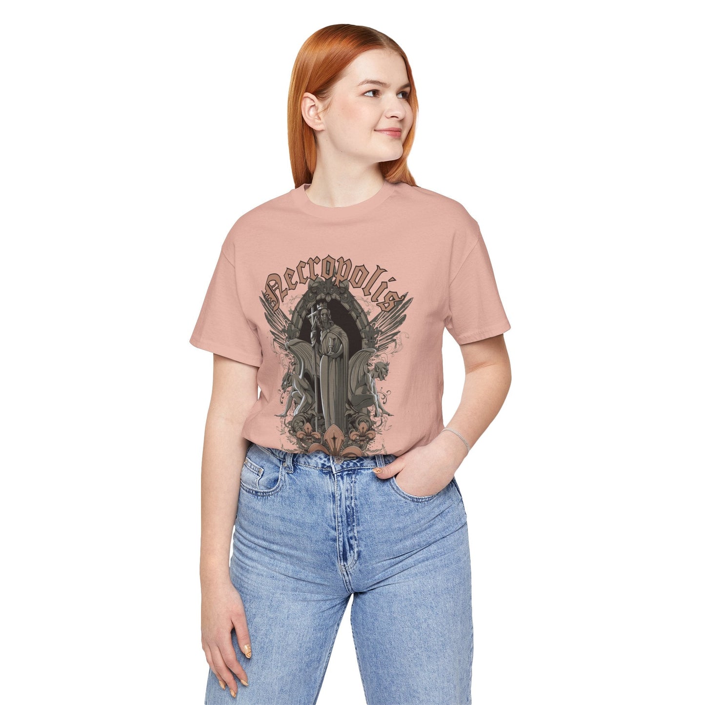 Gothic Skull Graphic Unisex Cotton T-Shirt r7