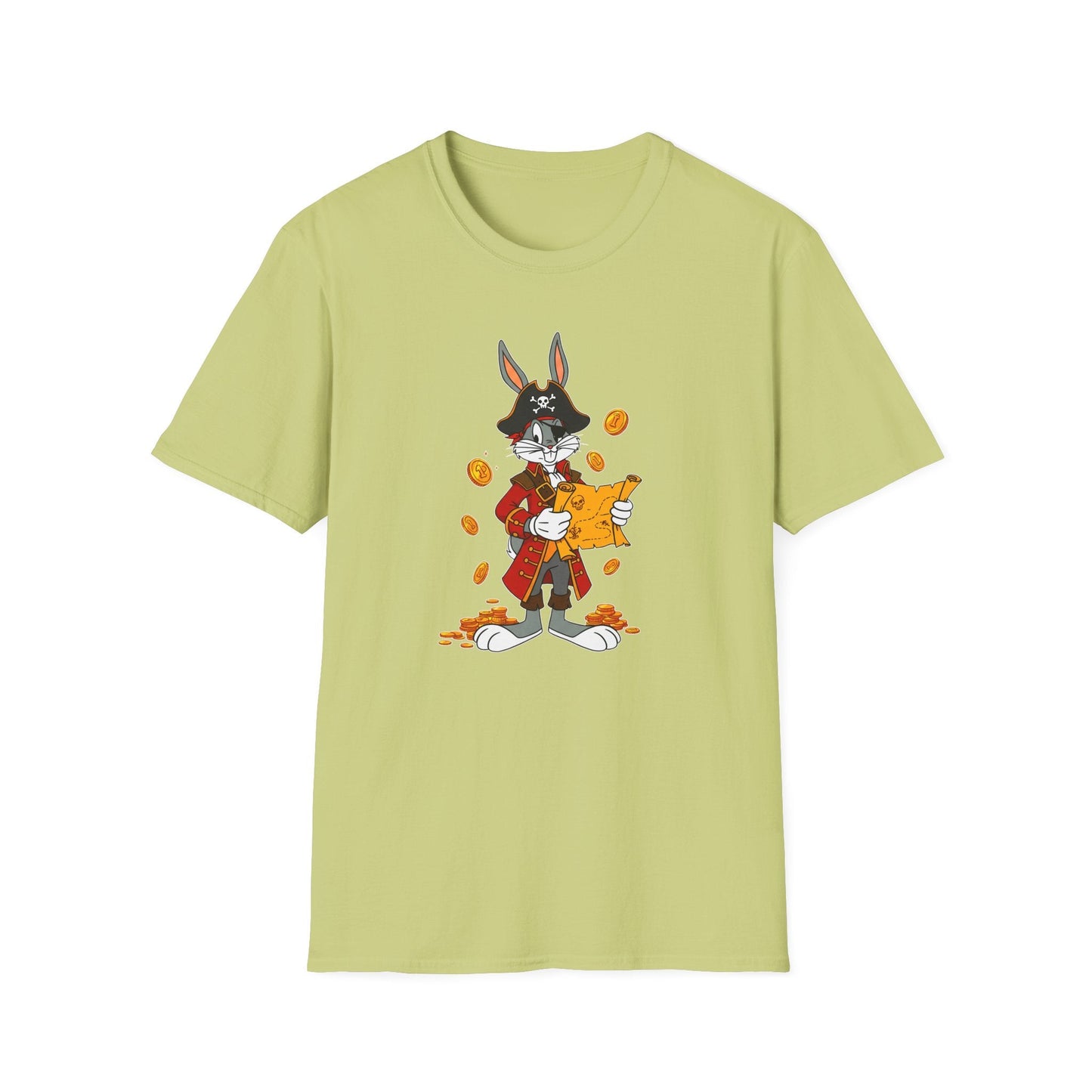 Bugs Bunny Cartoon T Shirt Unisex Gildan Softstyle 64000 Tee With Animated Artwork