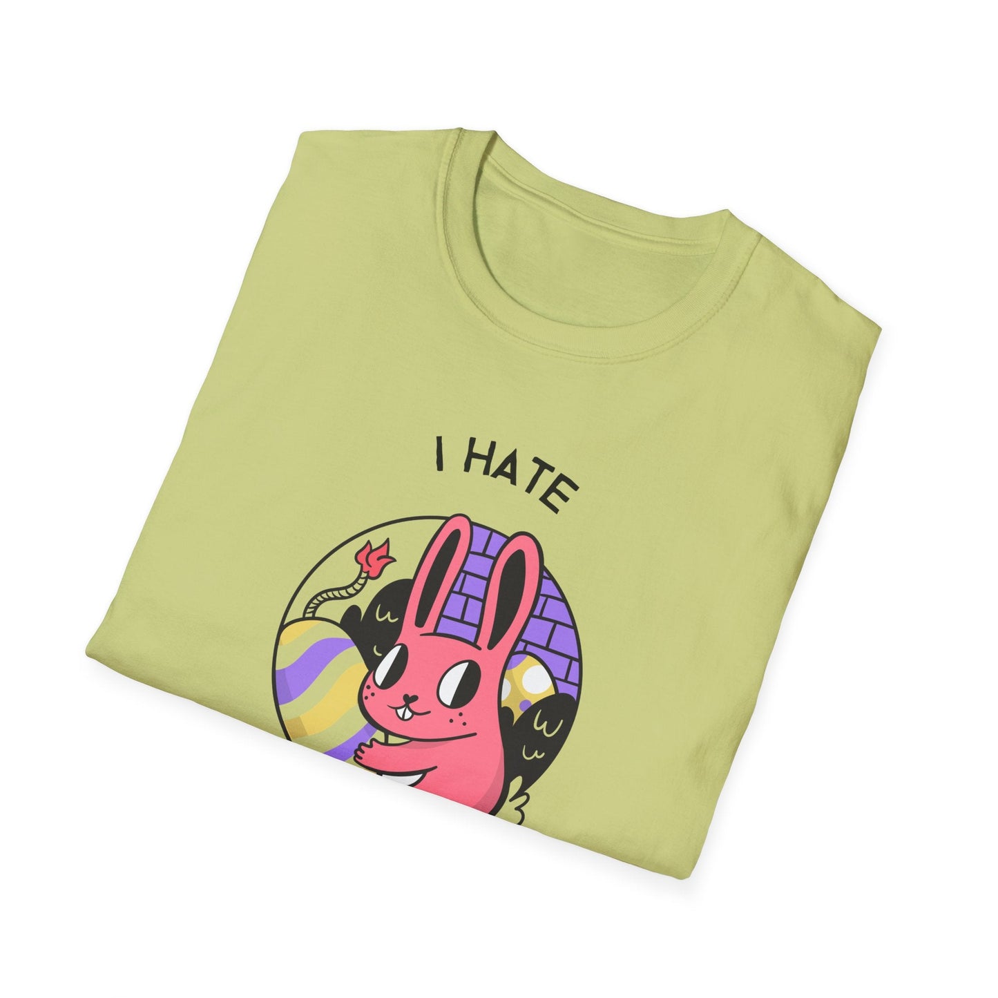 Funny Easter T Shirt Unisex Gildan Softstyle 64000 Easter Design Tee With Signature Print