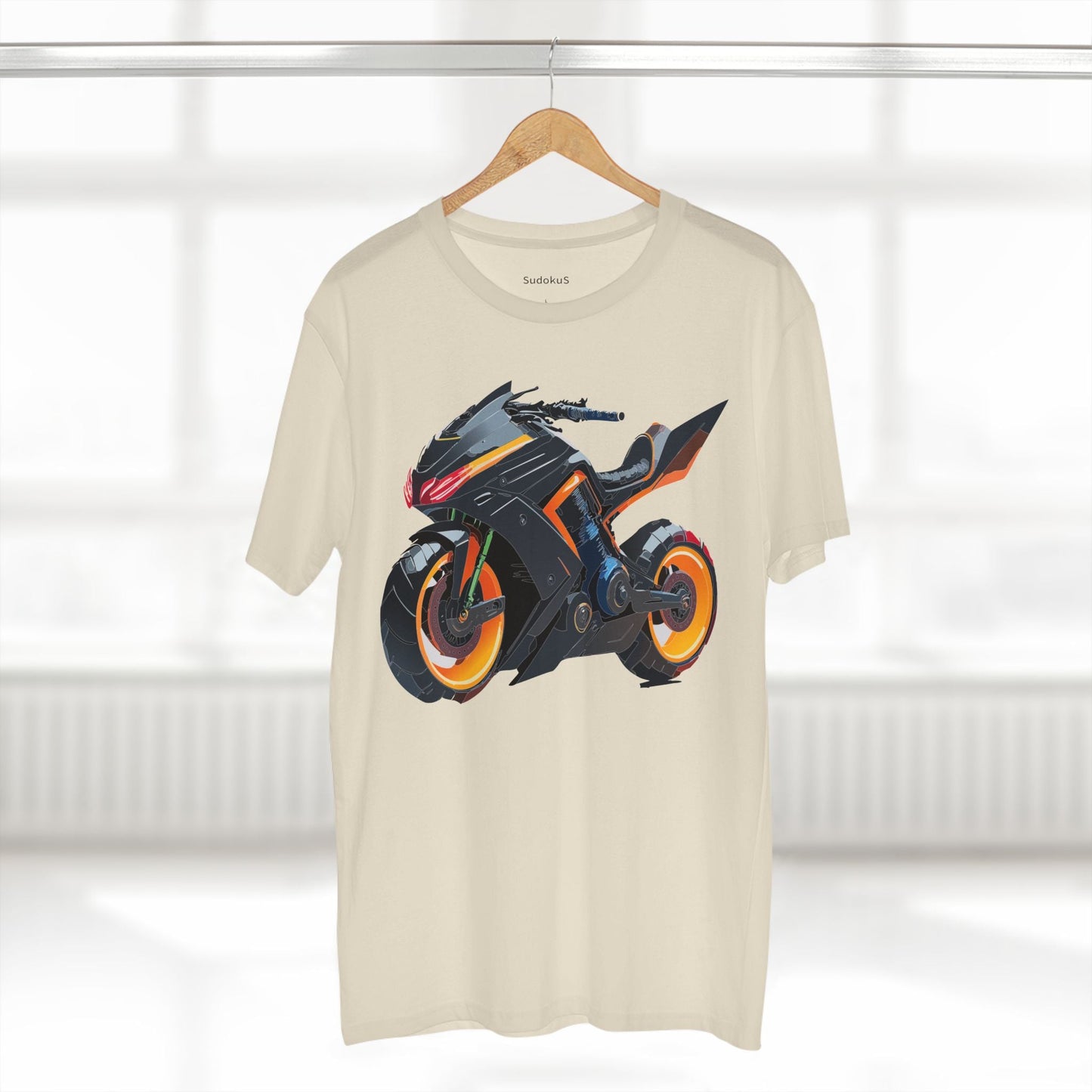 Moto Bike Graphic Unisex 100 Cotton Staple Tee 10
