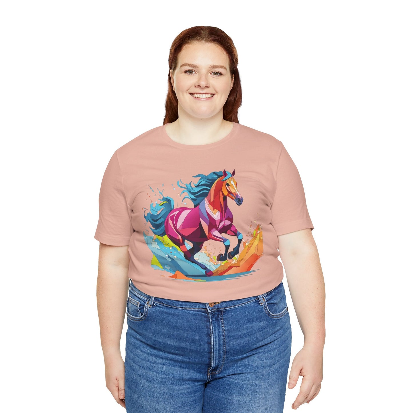 Unisex Animal Tee Shirt With Wild Animals Art Design Short Sleeve Casual Wear Everyday