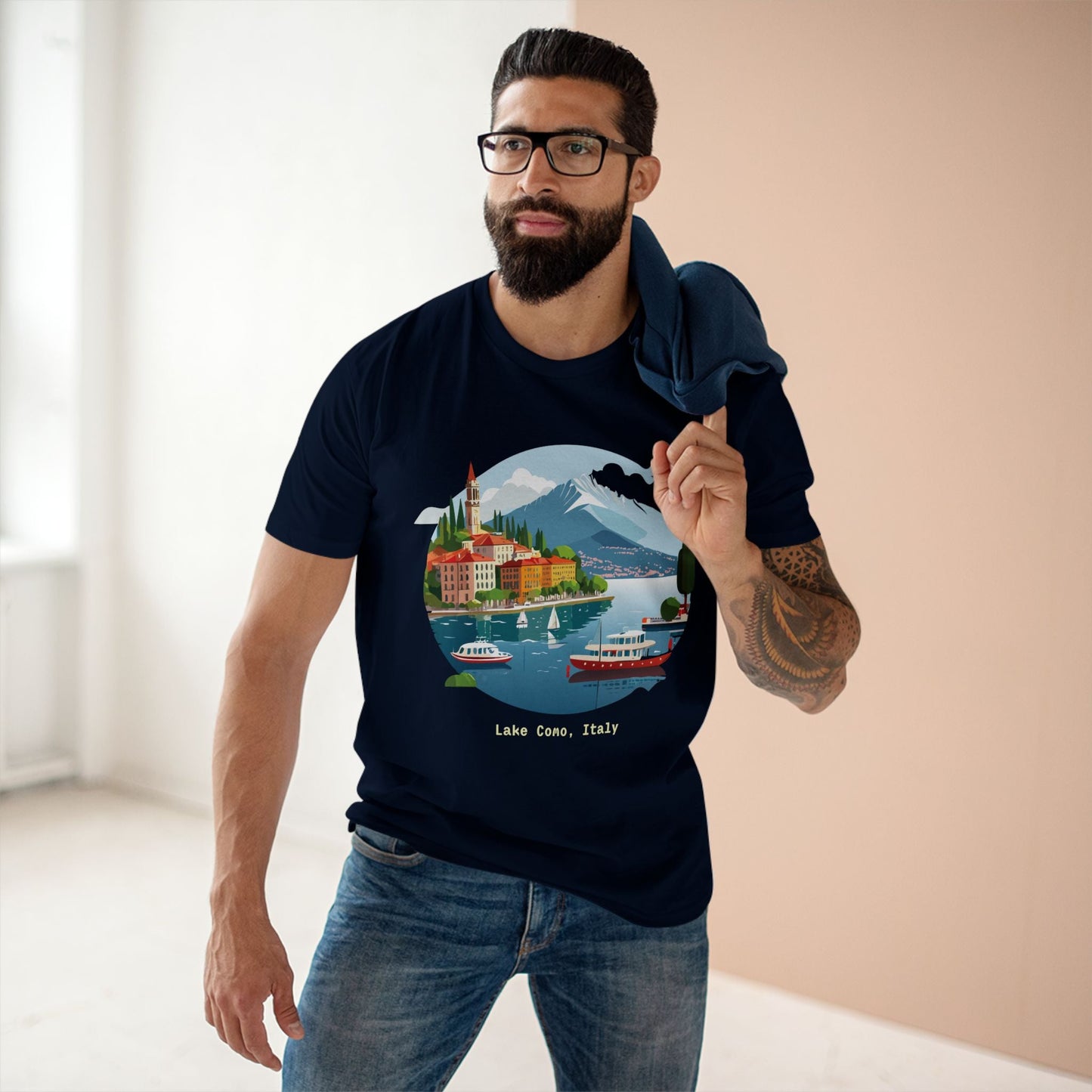 Italy Travel Shirt Unisex Premium Cotton Tee With Original Art Design From Retro2Nova TT73