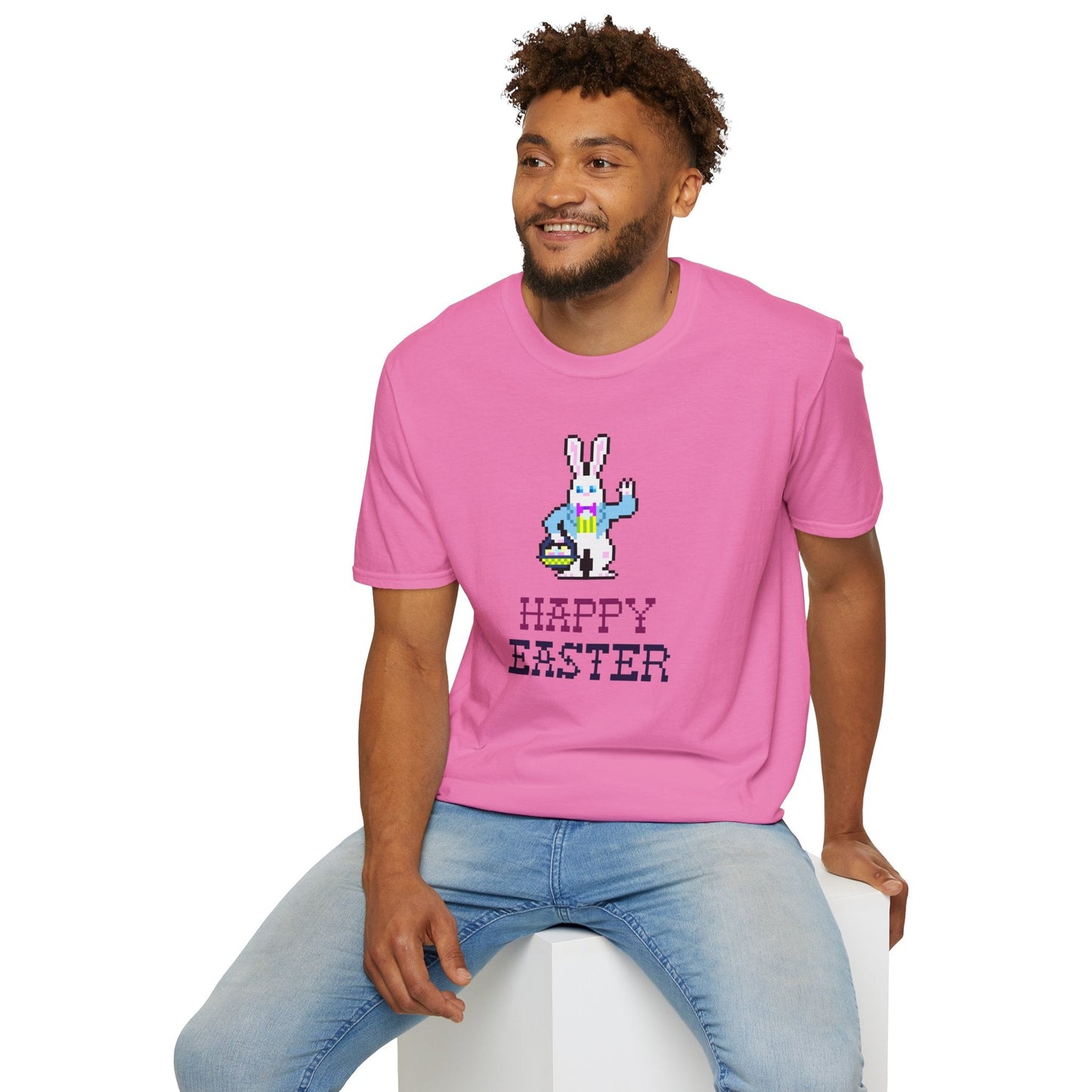 Funny Easter T Shirt With Signature And Prints Unisex Gildan Softstyle Cotton Tee Design