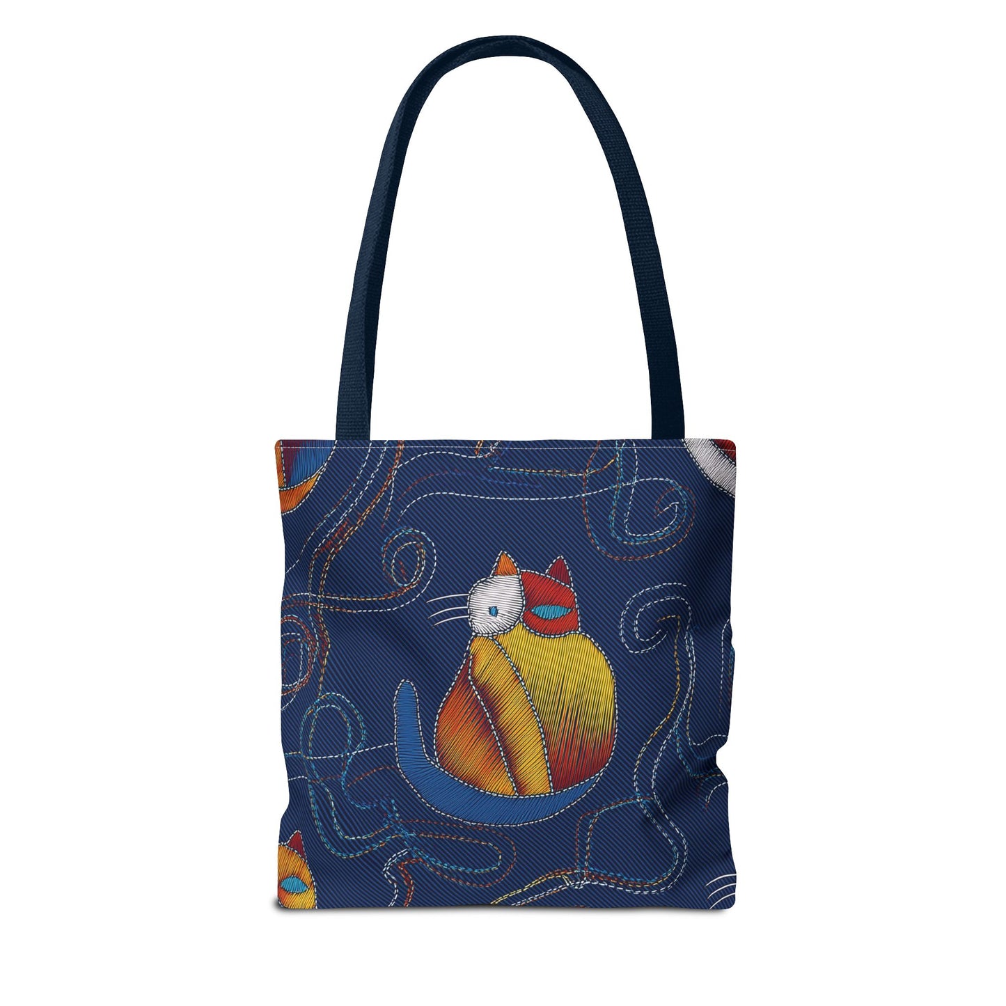Denim Fabric Imitation Print Unisex Canvas Bag Poly Spun 3 Sizes Tote Bag 190-6