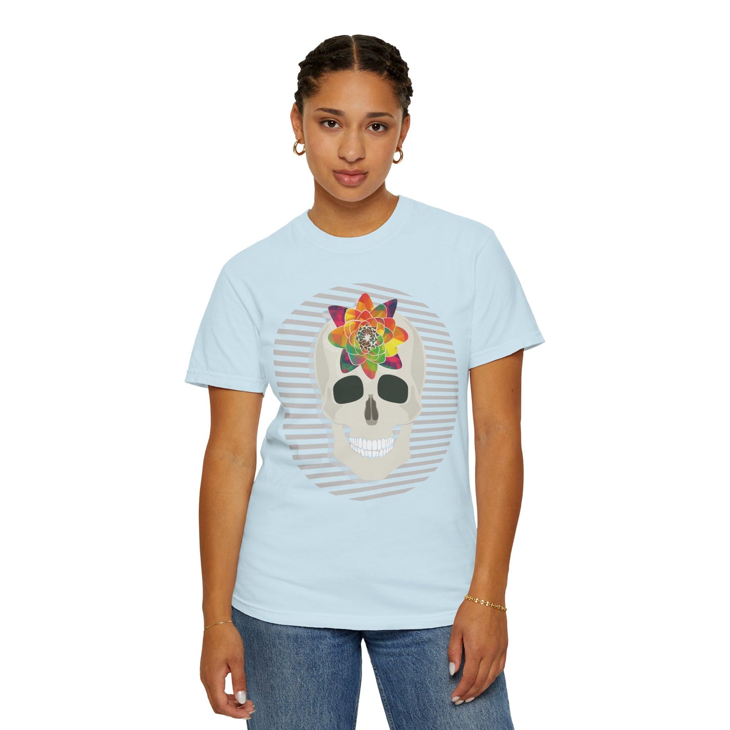 Unisex Cotton Tee Shirt with Skull