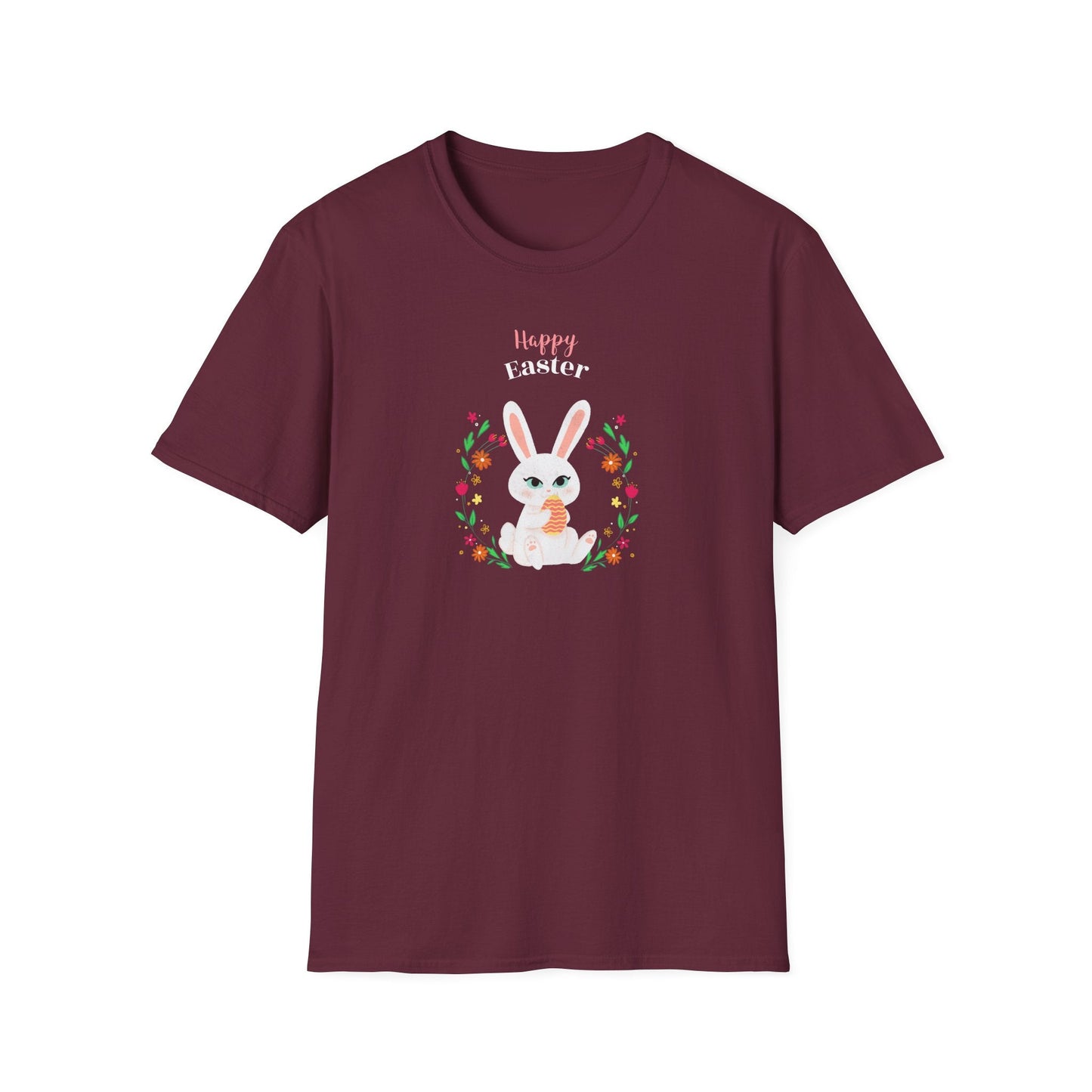 Easter Bunny T Shirt Unisex Gildan Softstyle Tee 100 Percent Ring Spun Cotton Easter Design
