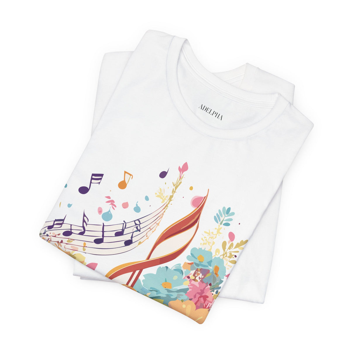 Music Graphic Unisex Cotton Bella+Canvas Tee with Art Design n189