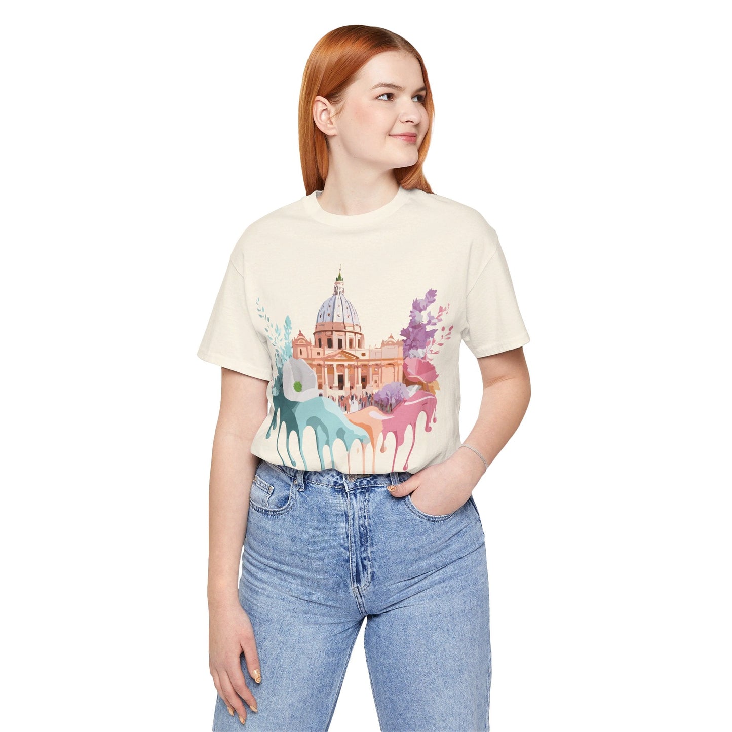 Adelpha Vintage Rome Tourist Shirt Graphic Tee Unisex Short Sleeve Art Design Artwork