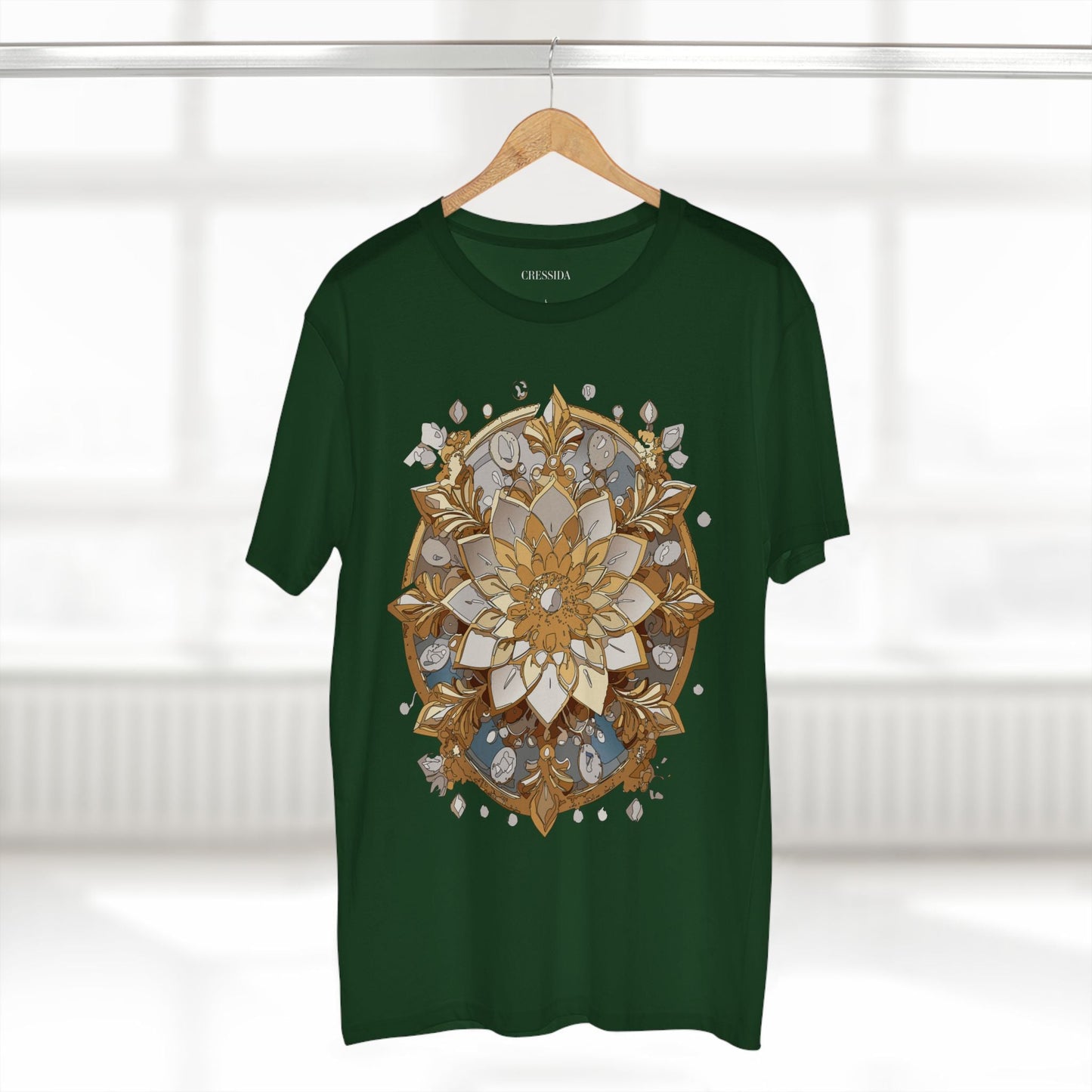 Floral Graphic T-Shirt Unisex 100 Cotton Art Design with Antique Flowers Tee 21