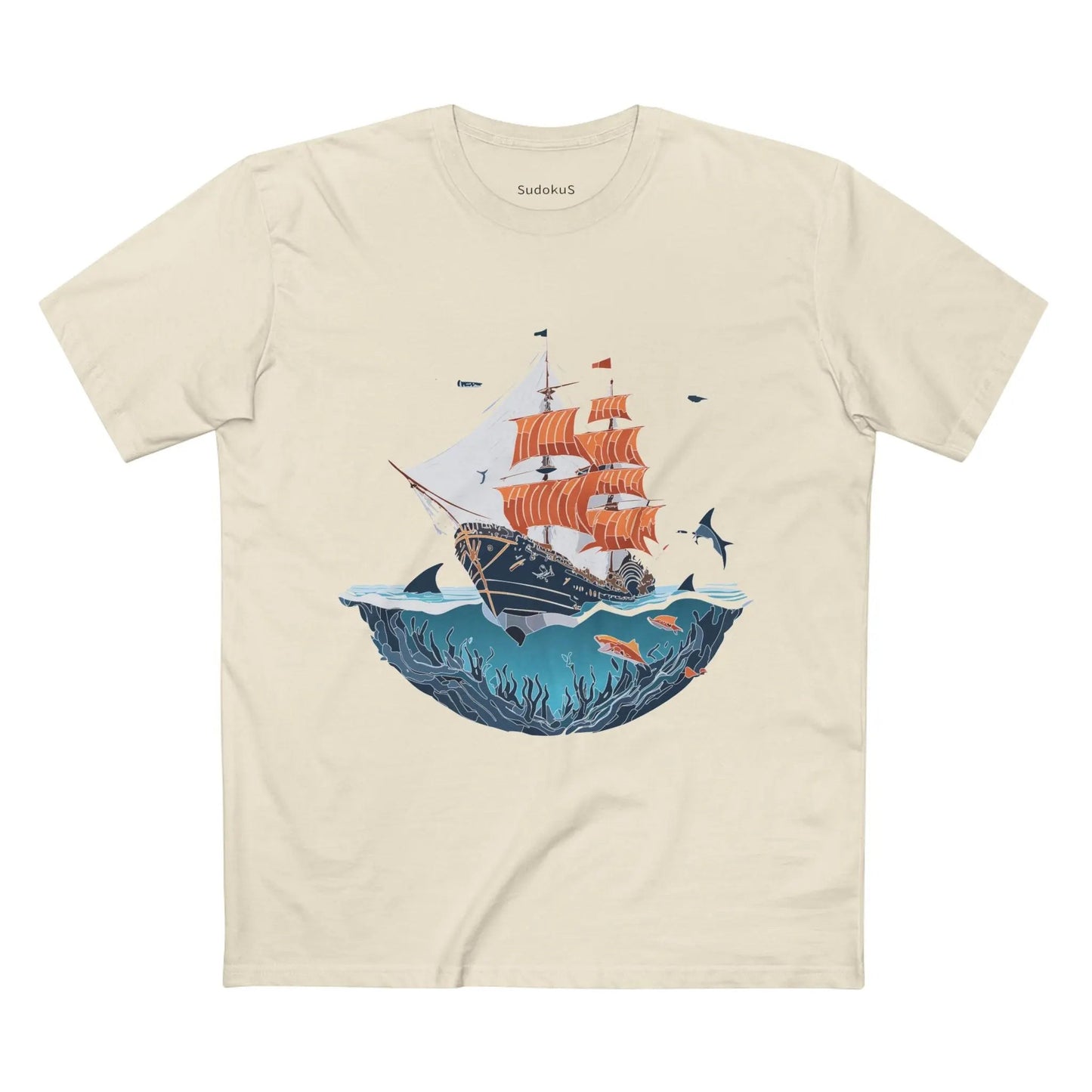 Ocean Coast Graphic Unisex 100 Cotton Staple Tee 25
