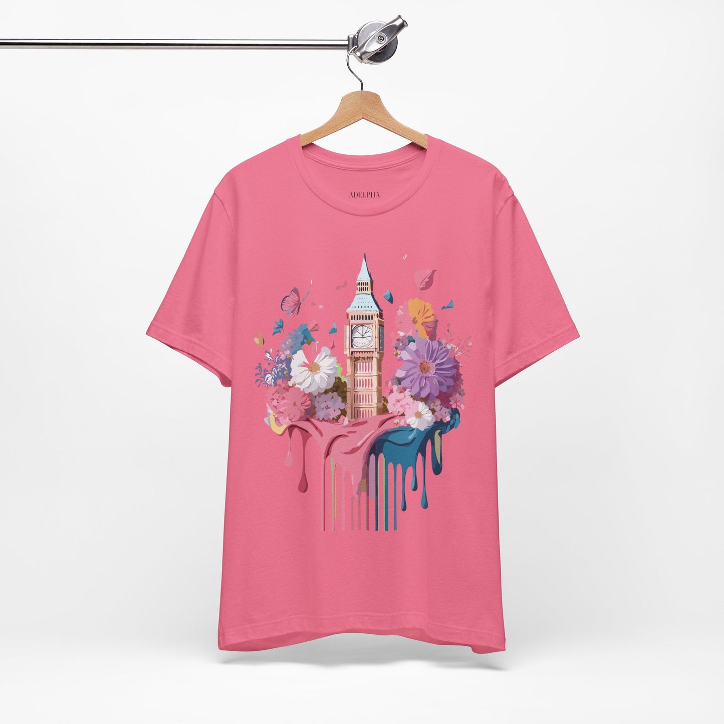 Adelpha London Tourist Unisex Graphic Tee Vintage Inspired Art Design Short Sleeve Shirt