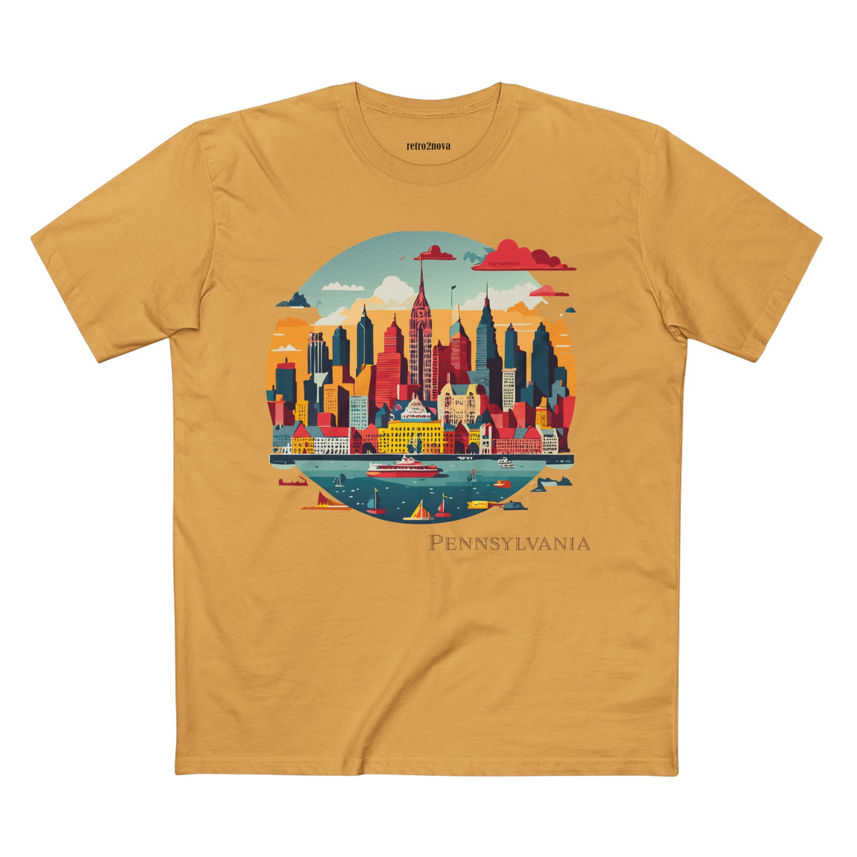 Pennsylvania skyline tee | Cityscape graphic t-shirt, state illustration