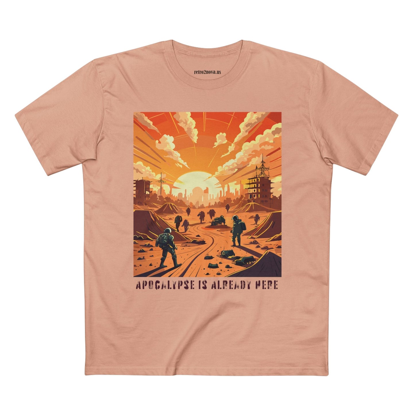 Cataclysm Doomsday Shirt Unisex Premium Cotton Tee With Original Art Retro2Nova Design