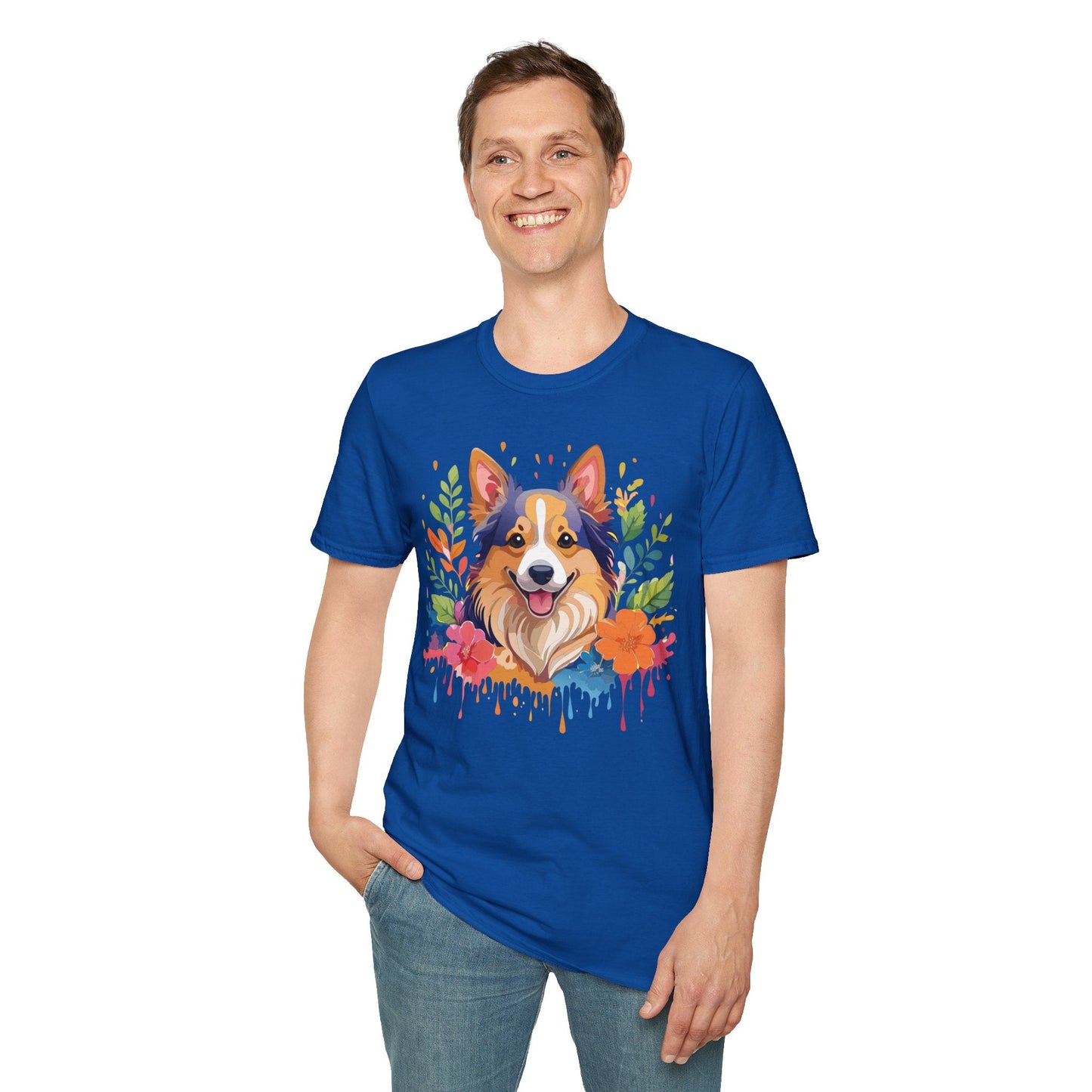 Dog Shirt Unisex Animal Tee Softstyle Gildan 64000 Cotton Tee