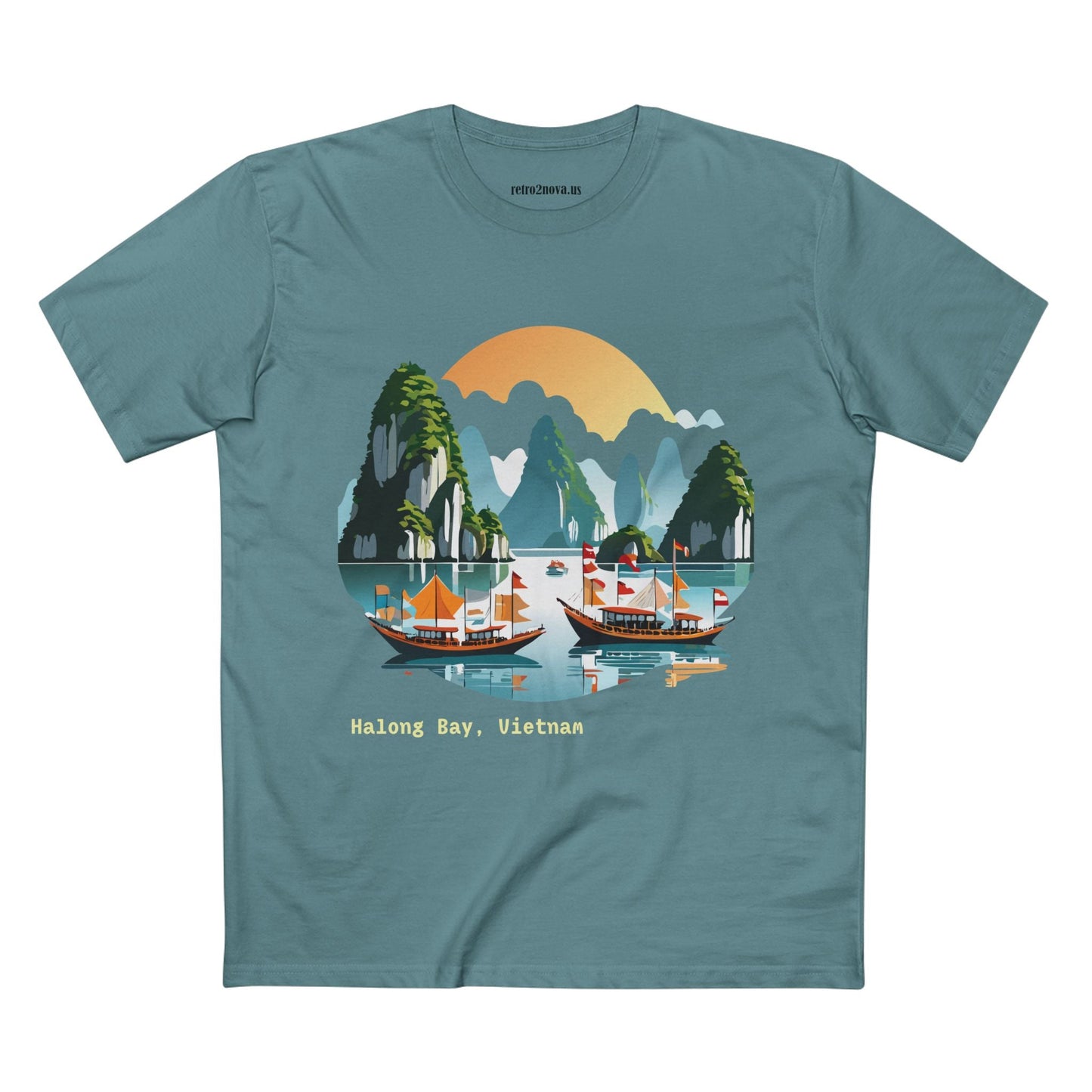 Travel Shirt Vietnam Tourist TT33 Unisex Premium Cotton Art Tee Retro2Nova Discover Art