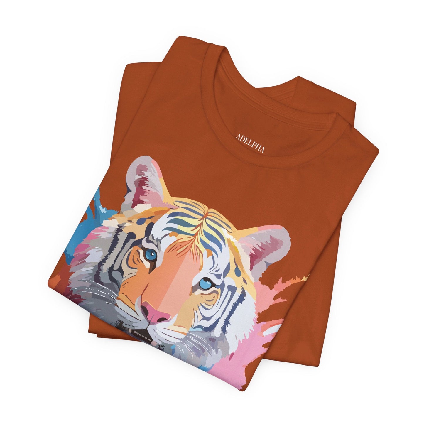 Tiger Graphic Tee By Adelpha Unisex Short Sleeve Vintage Inspired Art Shirt Premium Quality