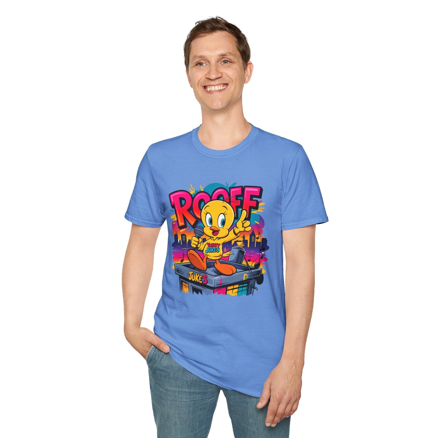 Unisex Cartoon T Shirt With Animation Funny Animals Tee Softstyle Gildan 64000 Cotton