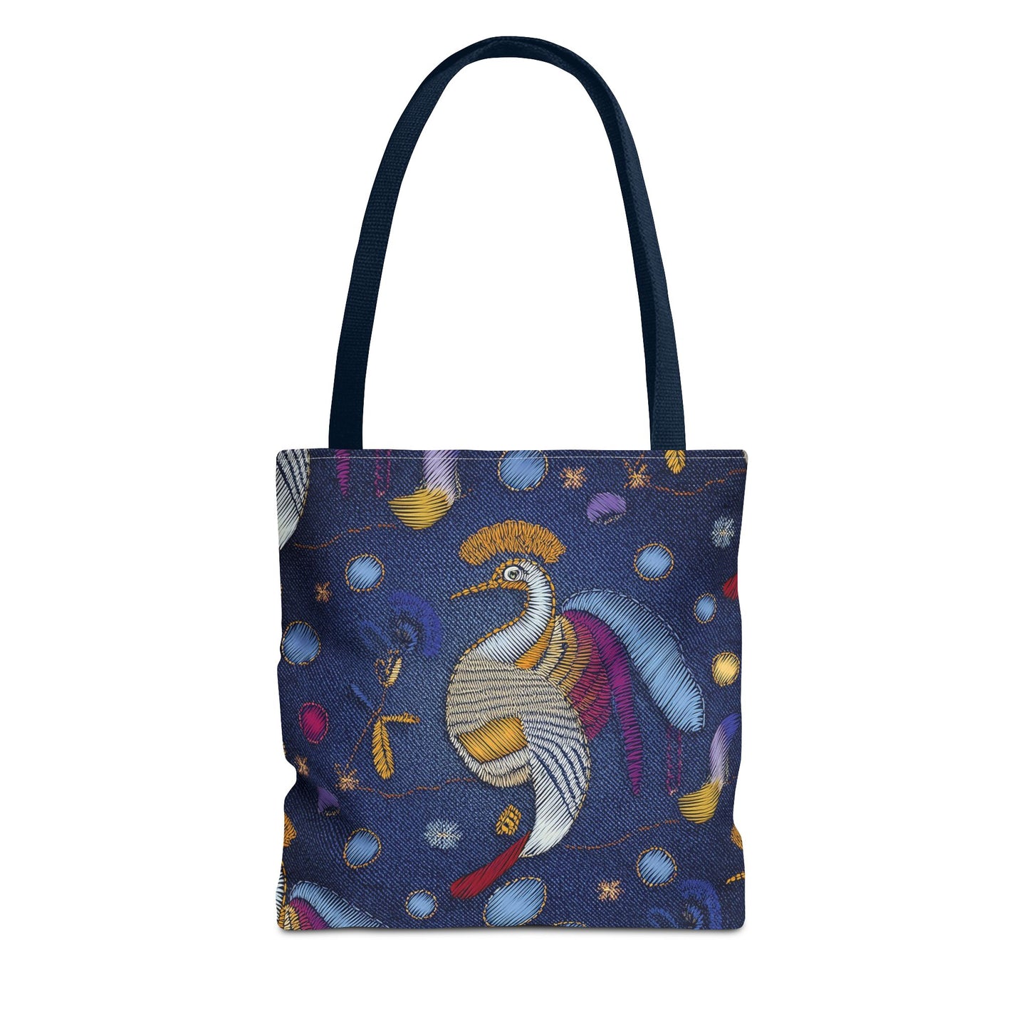Denim Fabric Imitation Print Unisex Canvas Bag Poly Spun 3 Sizes Tote Bag 194-4