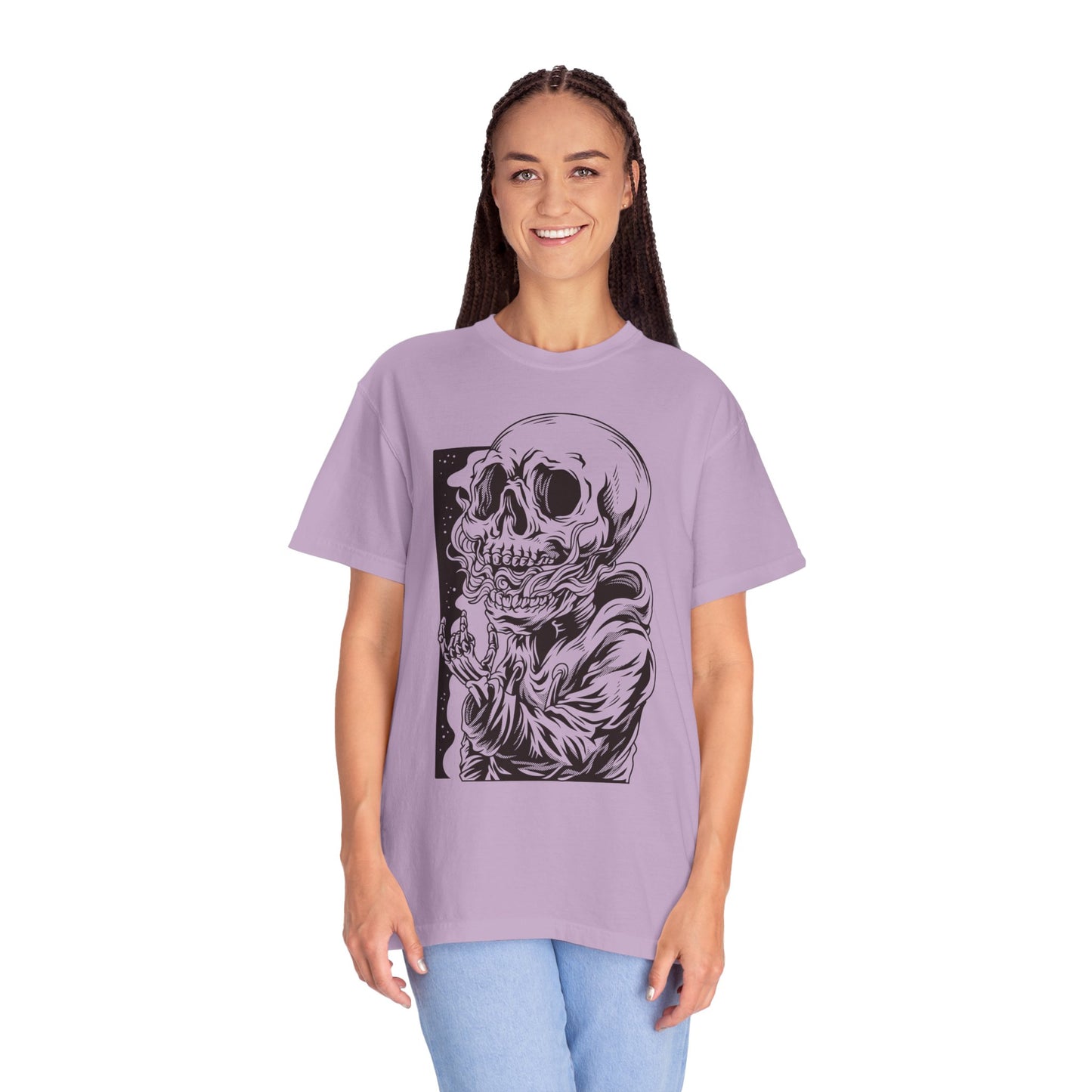 Unisex Cotton Tee Shirt with Skull