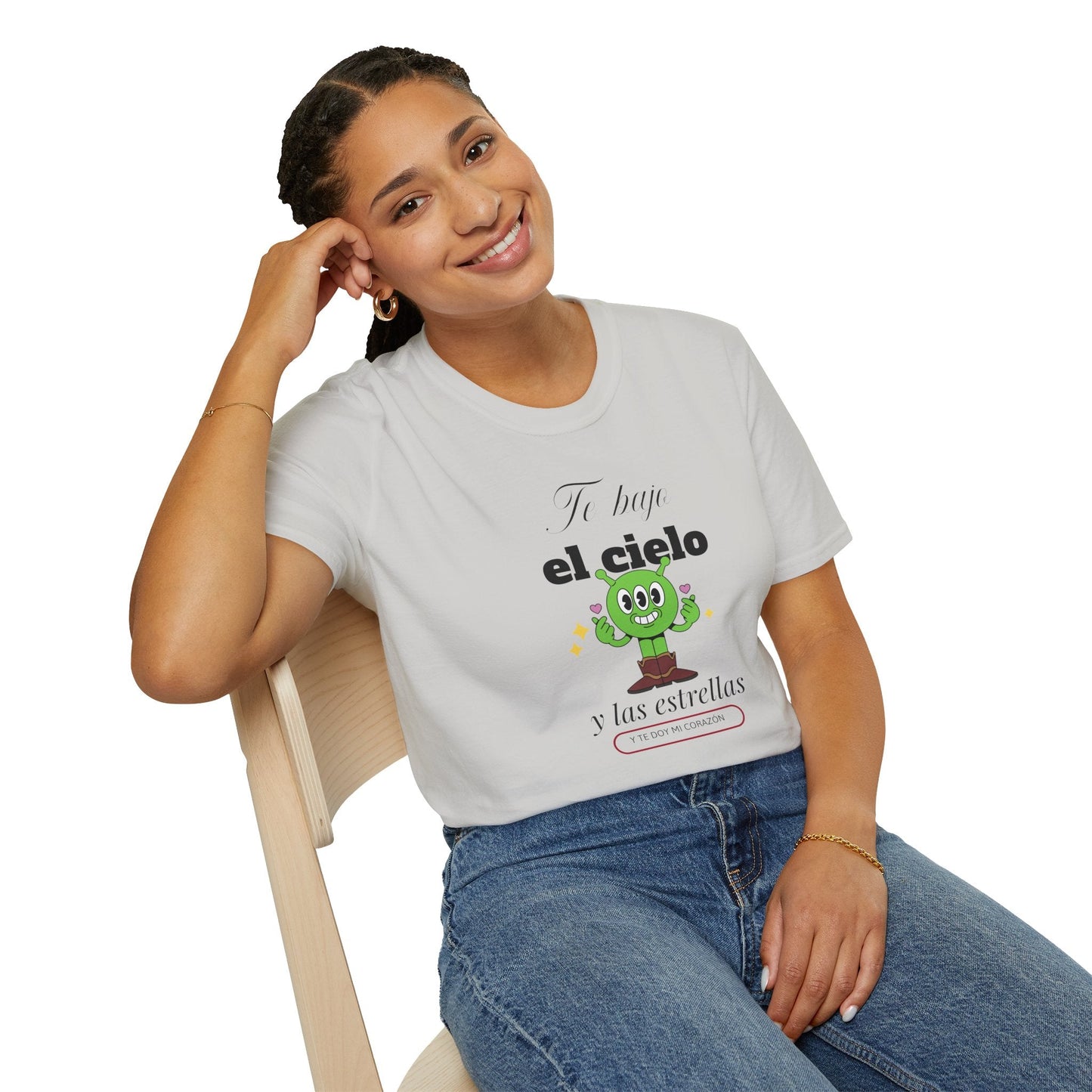 TShirt  Spanish Te llevo el cielo y las estrellas Cute Cactus Graphic