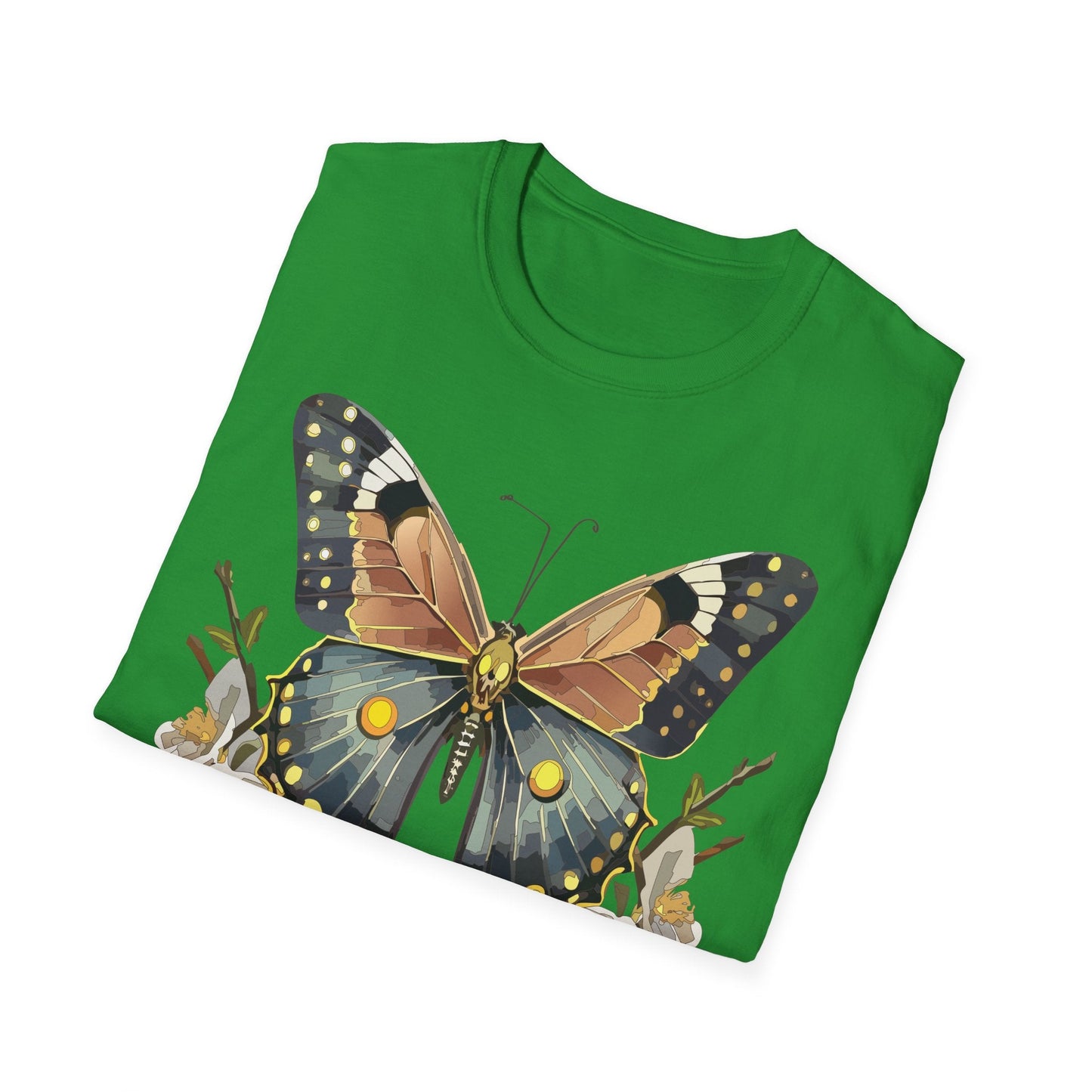 Butterfly Shirt Unisex Gildan Softstyle T Shirt Monarch Butterfly Tee 100 Percent Ring Spun Cotton