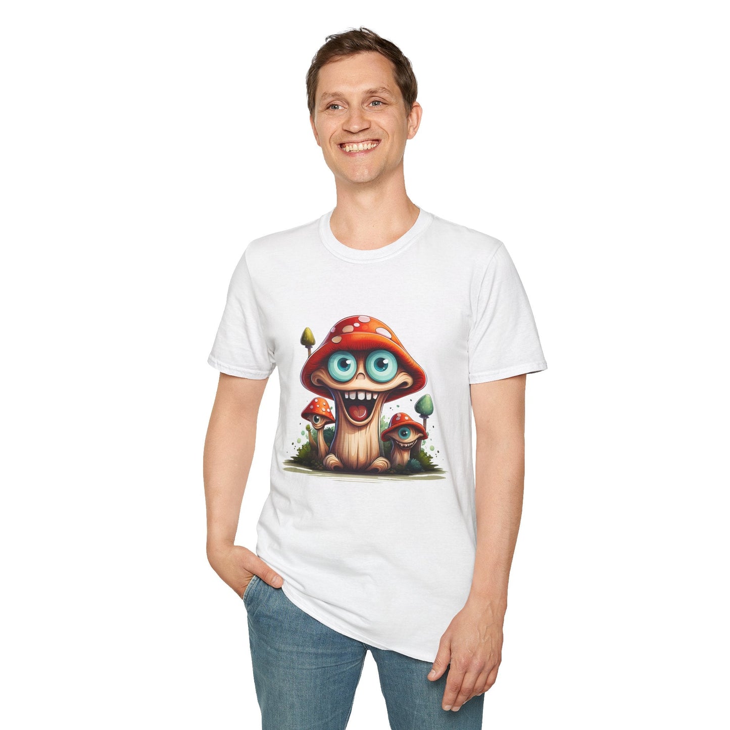 Mashroom Tee Shirt Unisex Funny Mushroom Design Softstyle Tee One Hundred Percent Ring Spun Cotton