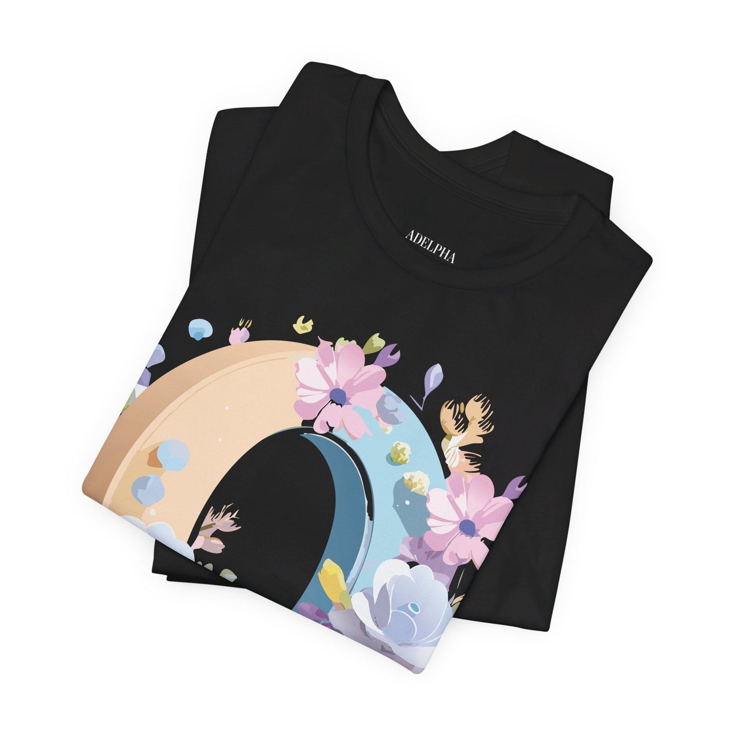 Letter O Unisex Graphic Tee With Vintage Inspired Art Jersey Short Sleeve