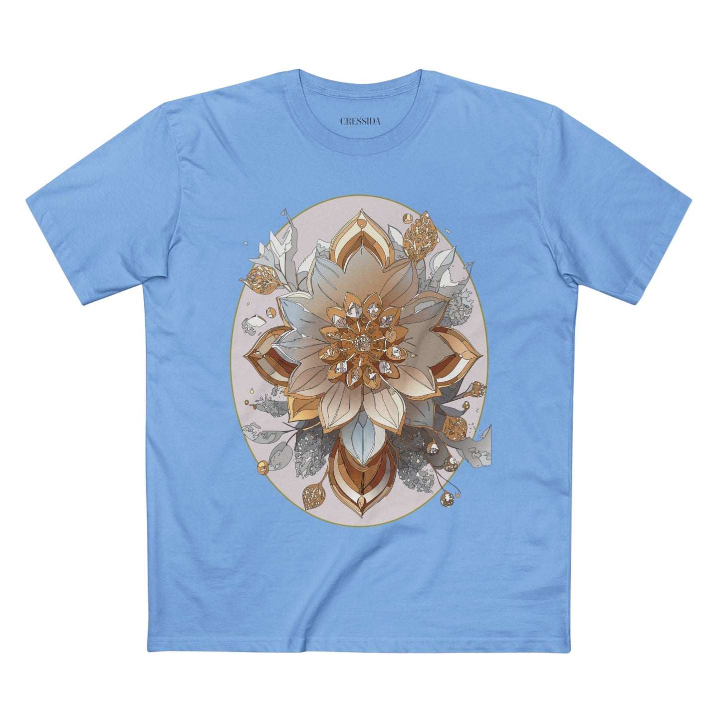 Floral Graphic T-Shirt Unisex 100 Cotton Art Design with Antique Flowers Tee 25