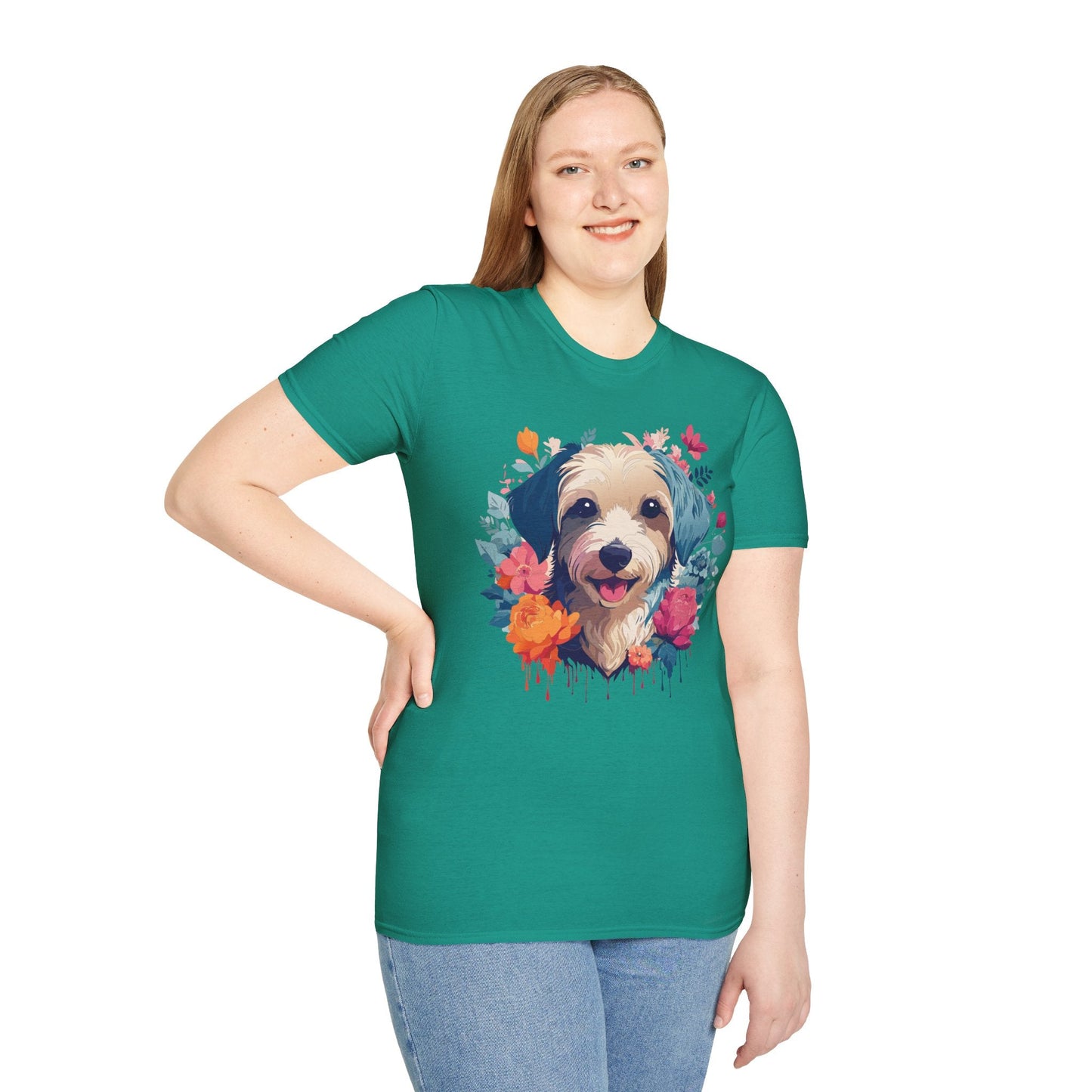 Dog Shirt Unisex Animal Tee Made From 100 Percent Ring Spun Cotton