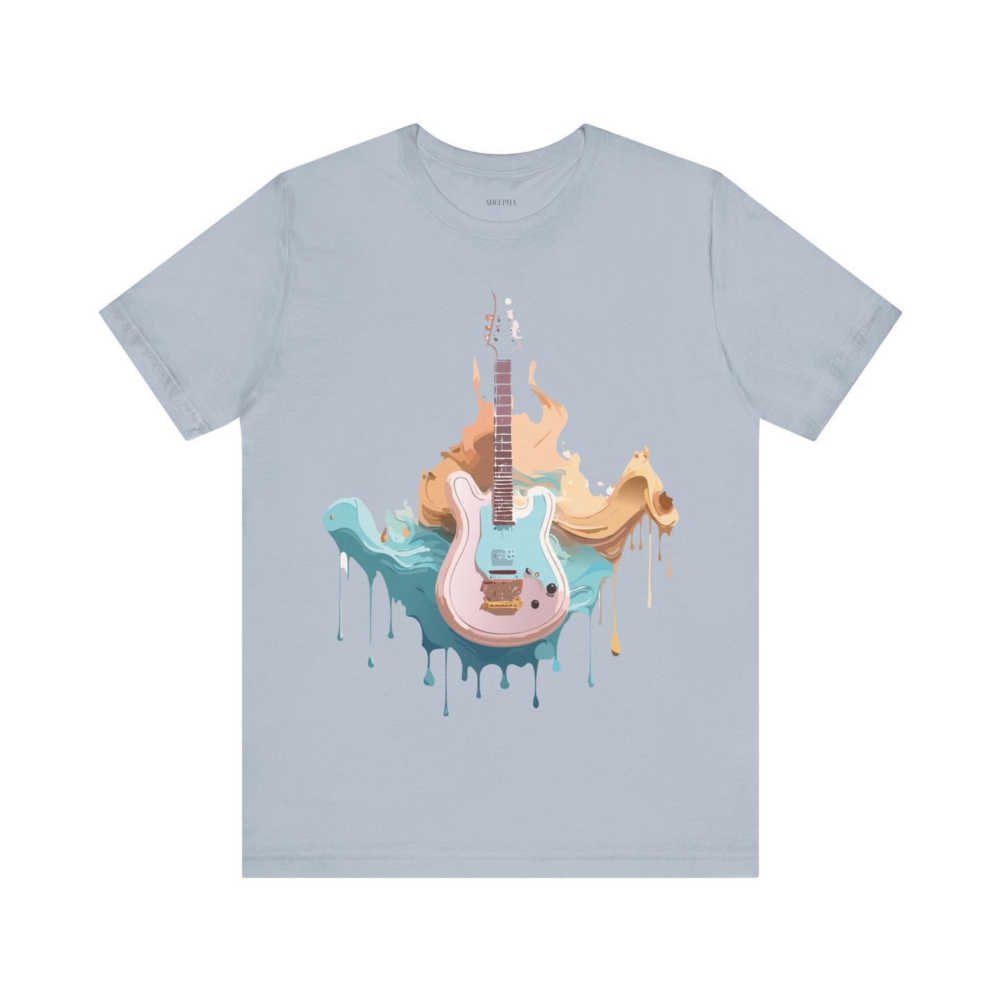 Music Graphic Unisex 100 Cotton Vintage Art with Musical Elements Tee 46