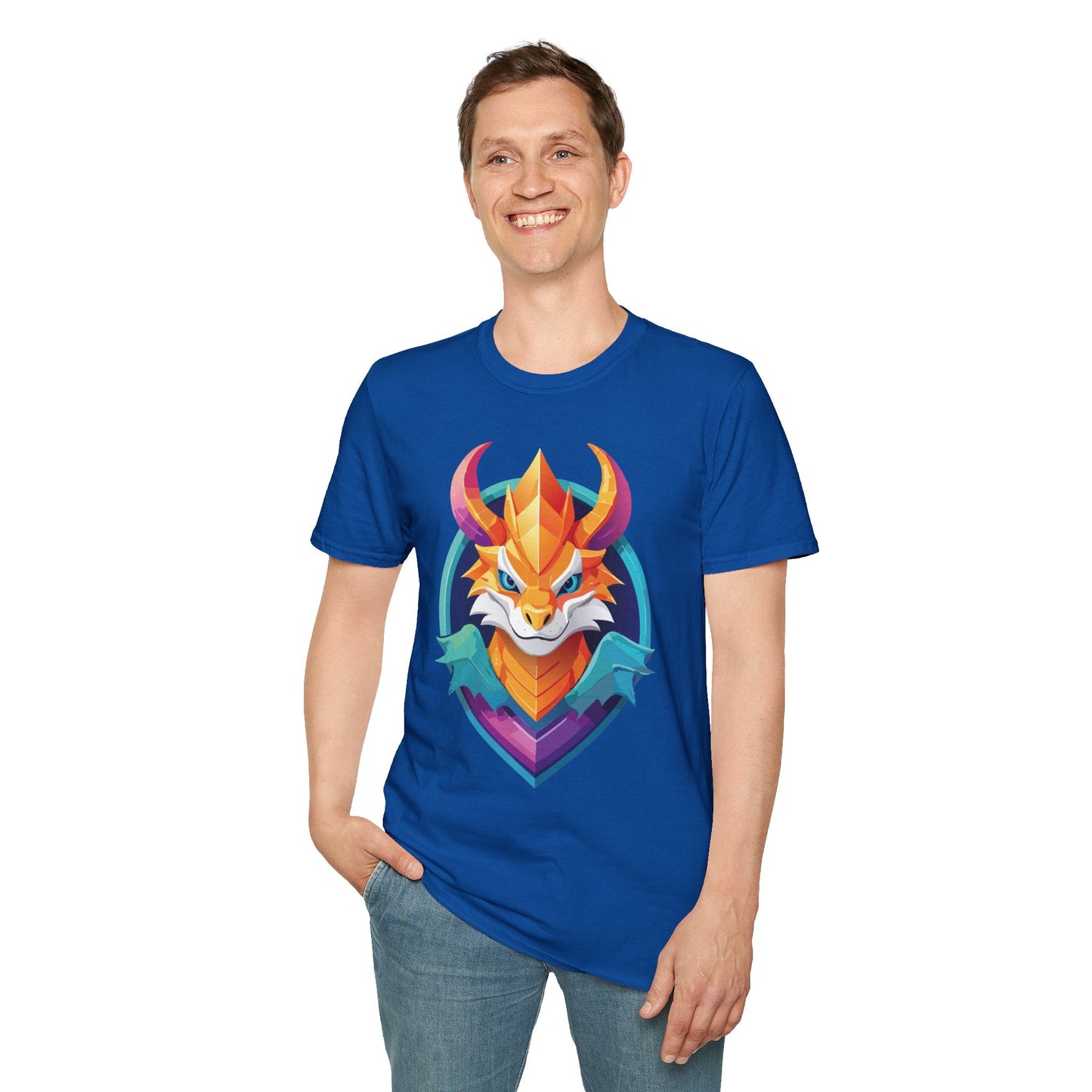 Dragon T Shirt Unisex Gildan Softstyle 64000 Comfortable Cotton Tee With Animal Design