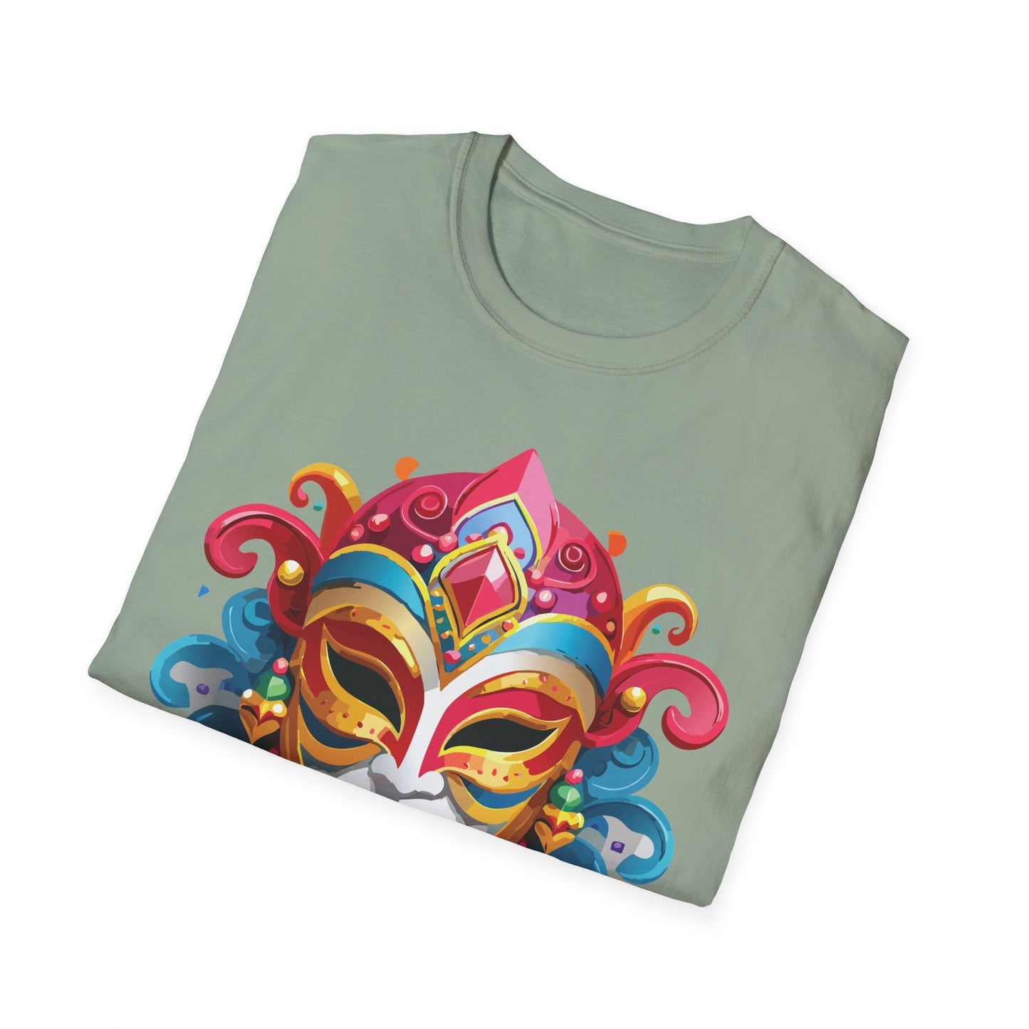 Mask Tee Shirt Unisex Masquerade Tees Softstyle 64000 100 Percent Cotton Lightweight Breathable