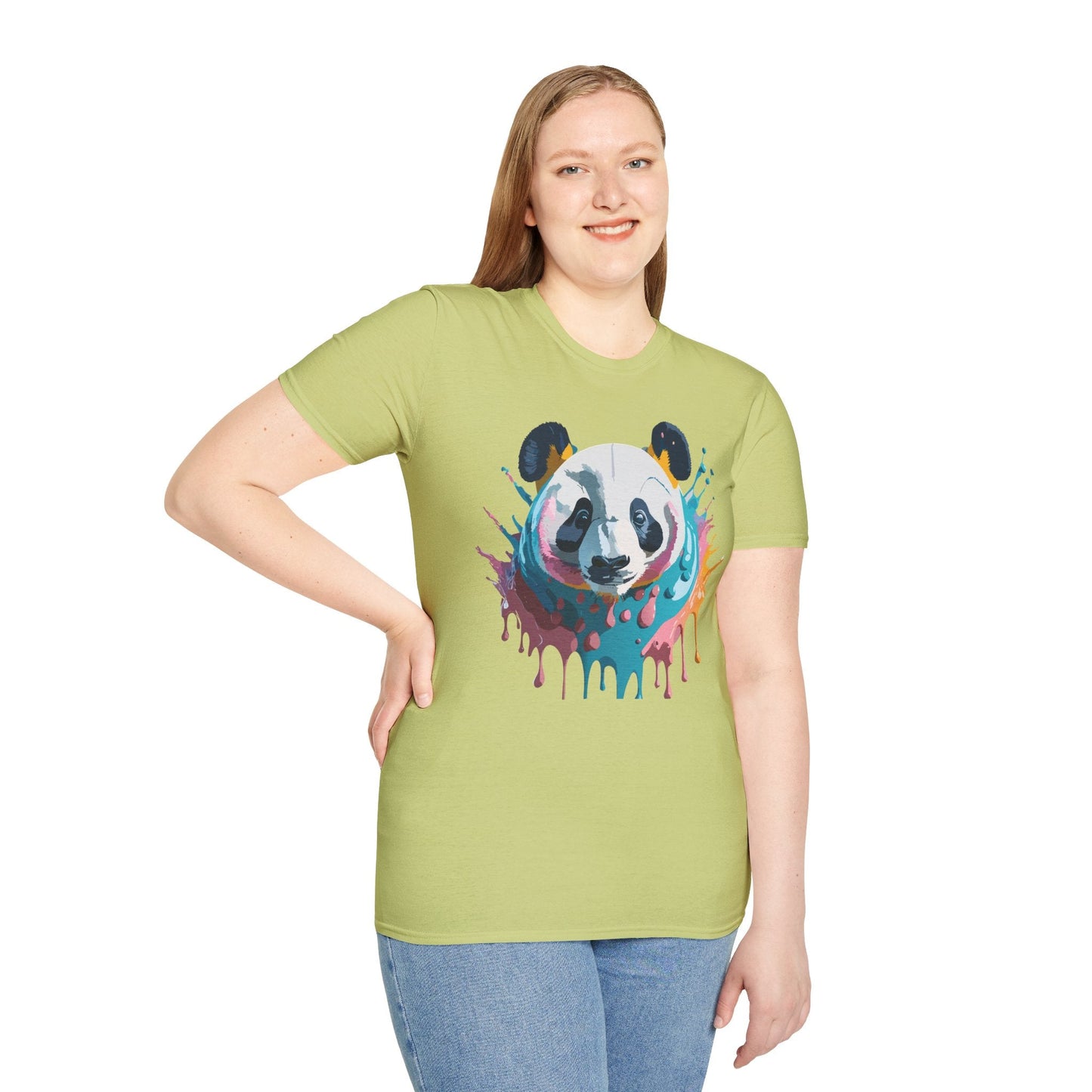 Panda Shirt Unisex T Shirt Gildan Softstyle 64000 Panda Graphic Animal Tee 100 Percent Cotton