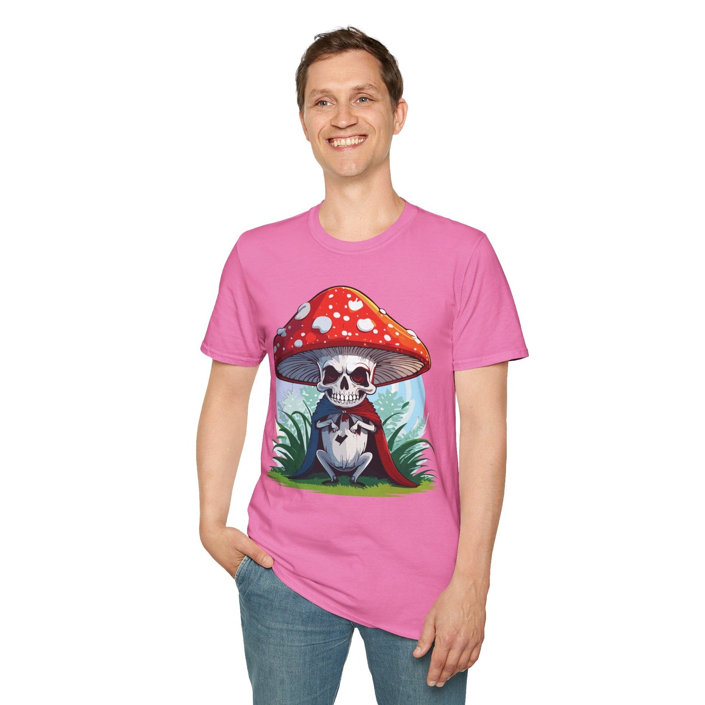 Mashroom Tee Shirt Unisex Gildan Softstyle Short Sleeve Cotton Tee With Funny Mashroom Graphic